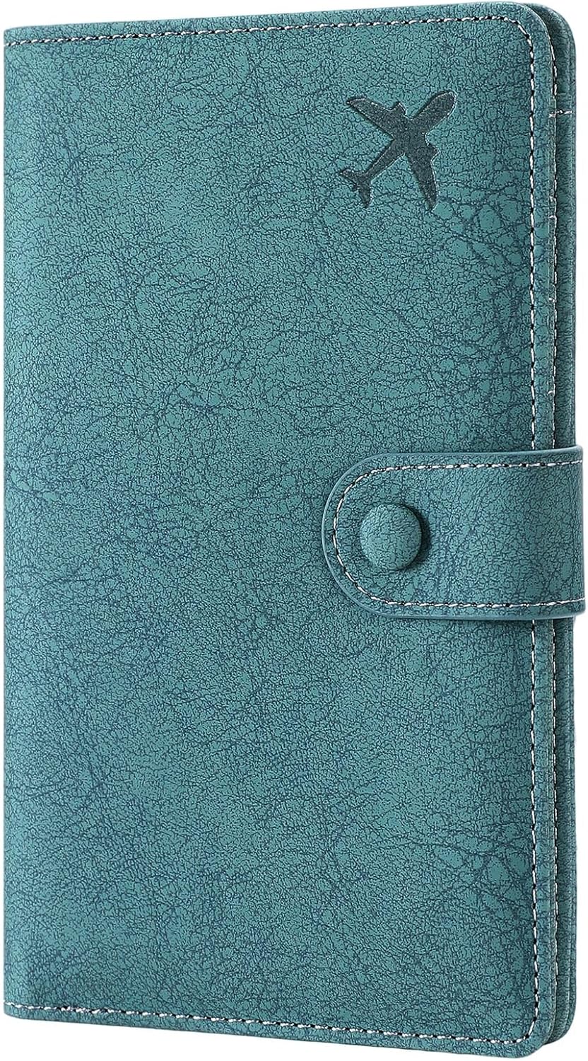 RFID Blocking Passport Wallet Cover Case Travel Document Organizer for Women and Men,Travel Wallet for Credit Card