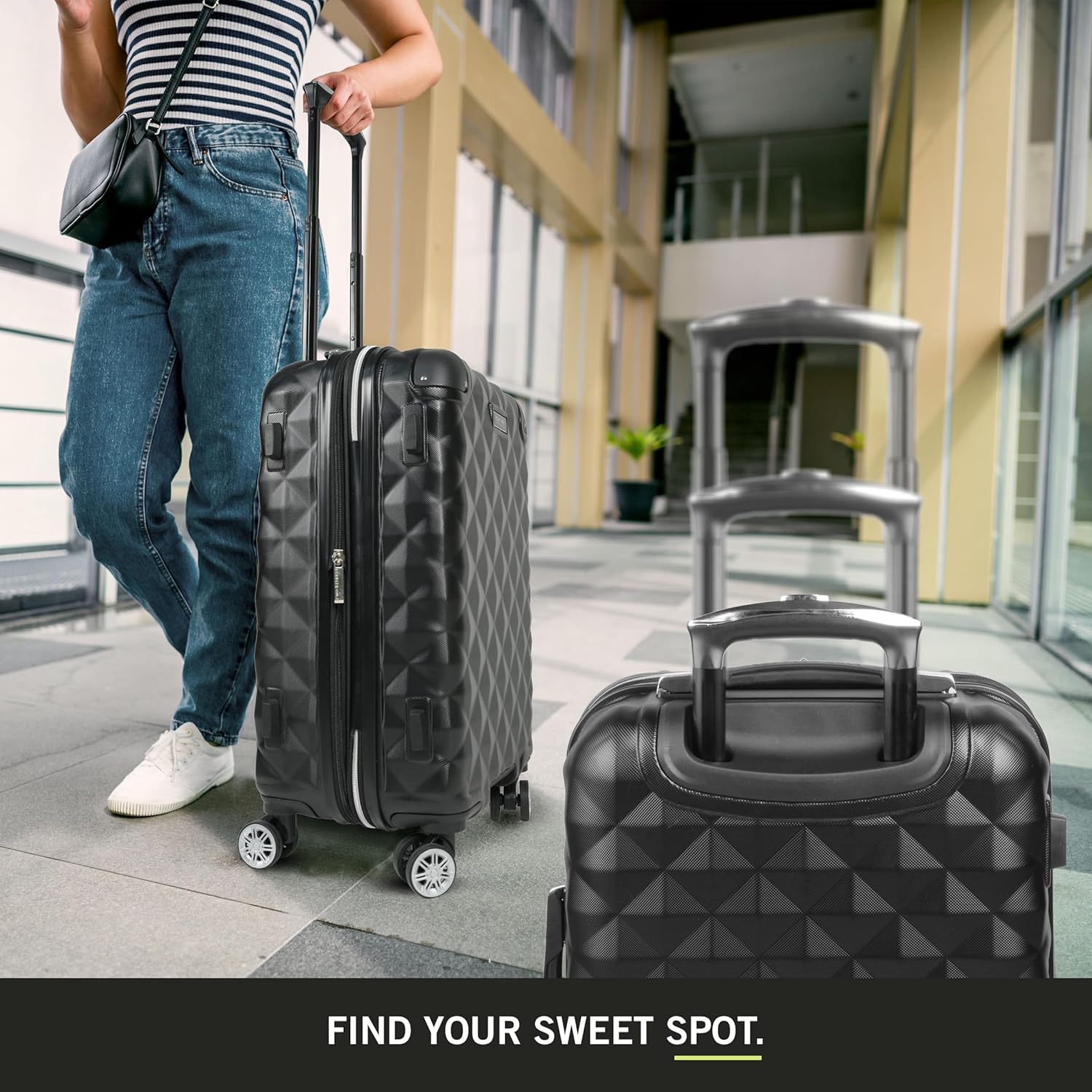 Kenneth Cole REACTION Diamond Tower Collection Lightweight Hardside Expandable 8-Wheel Spinner