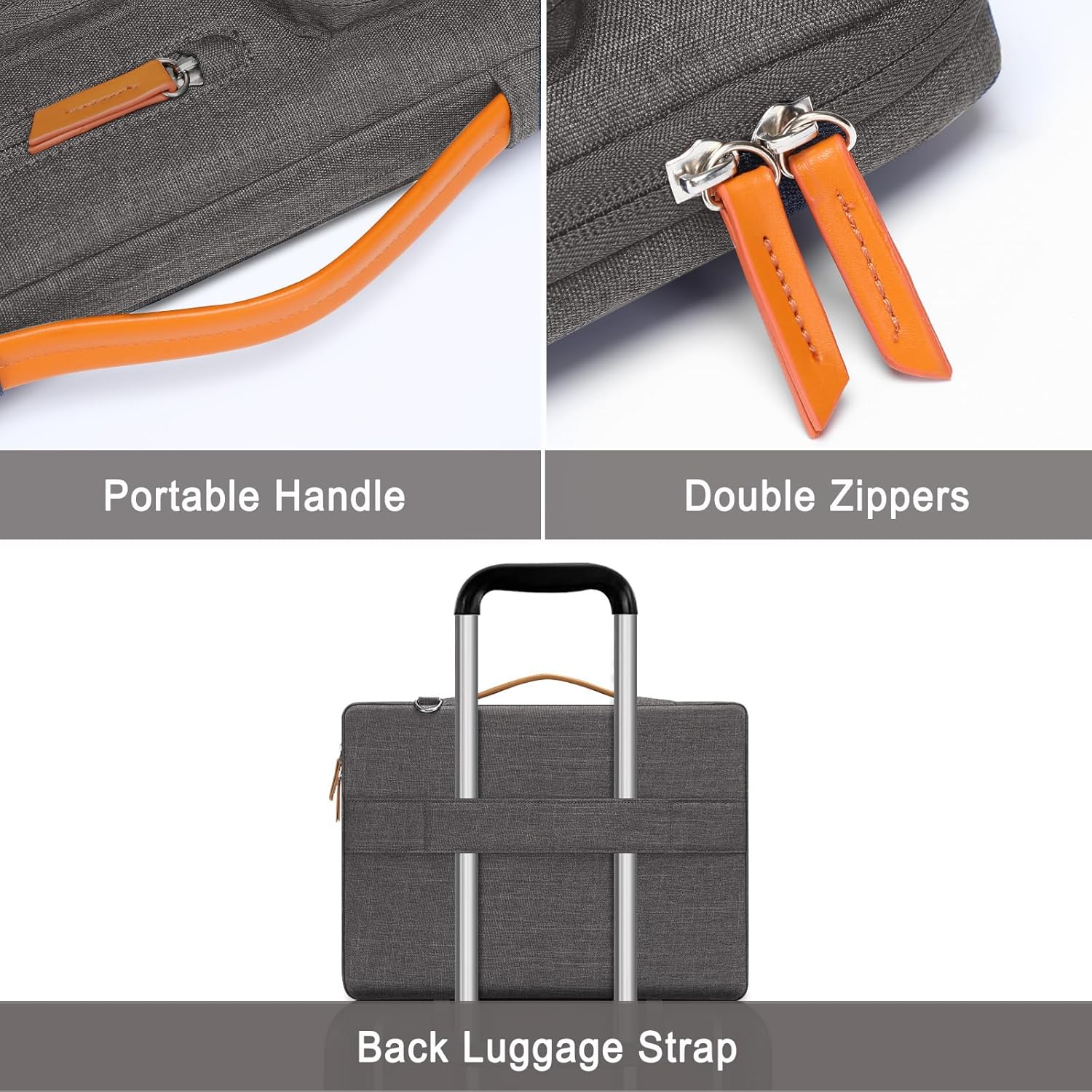 MOSISO 360 Protective Laptop Shoulder Bag,15 inch Computer Bag Compatible with MacBook Air M4 M3