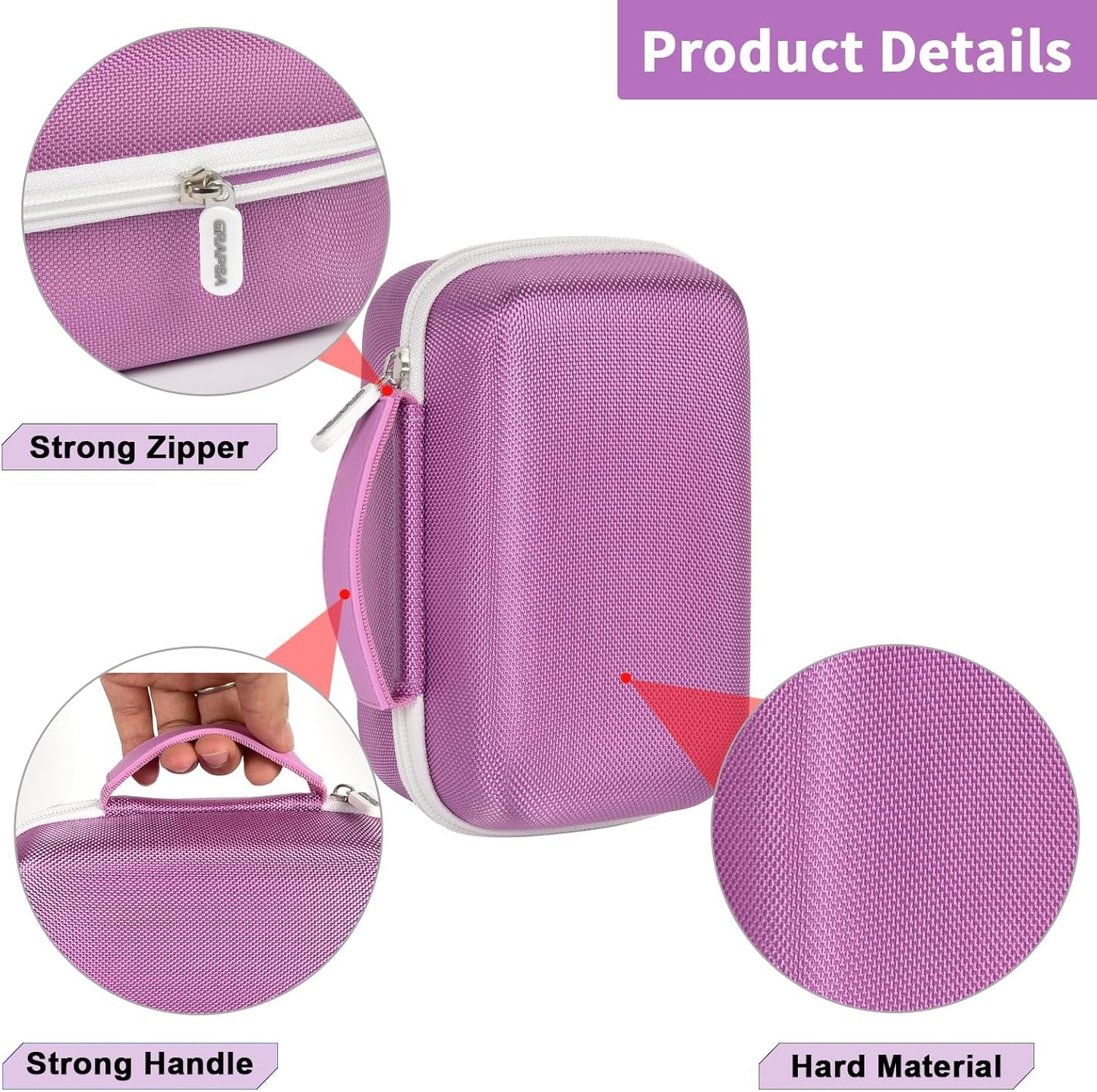 Case Compatible with Anker Prime Power Bank, 27,650mAh 3-Port 250W& for Prime USB C Charging Station, Storage Travel Holder for Anker Prime Charging Base, Portable Chargers, Cable-Purple (Box Only)