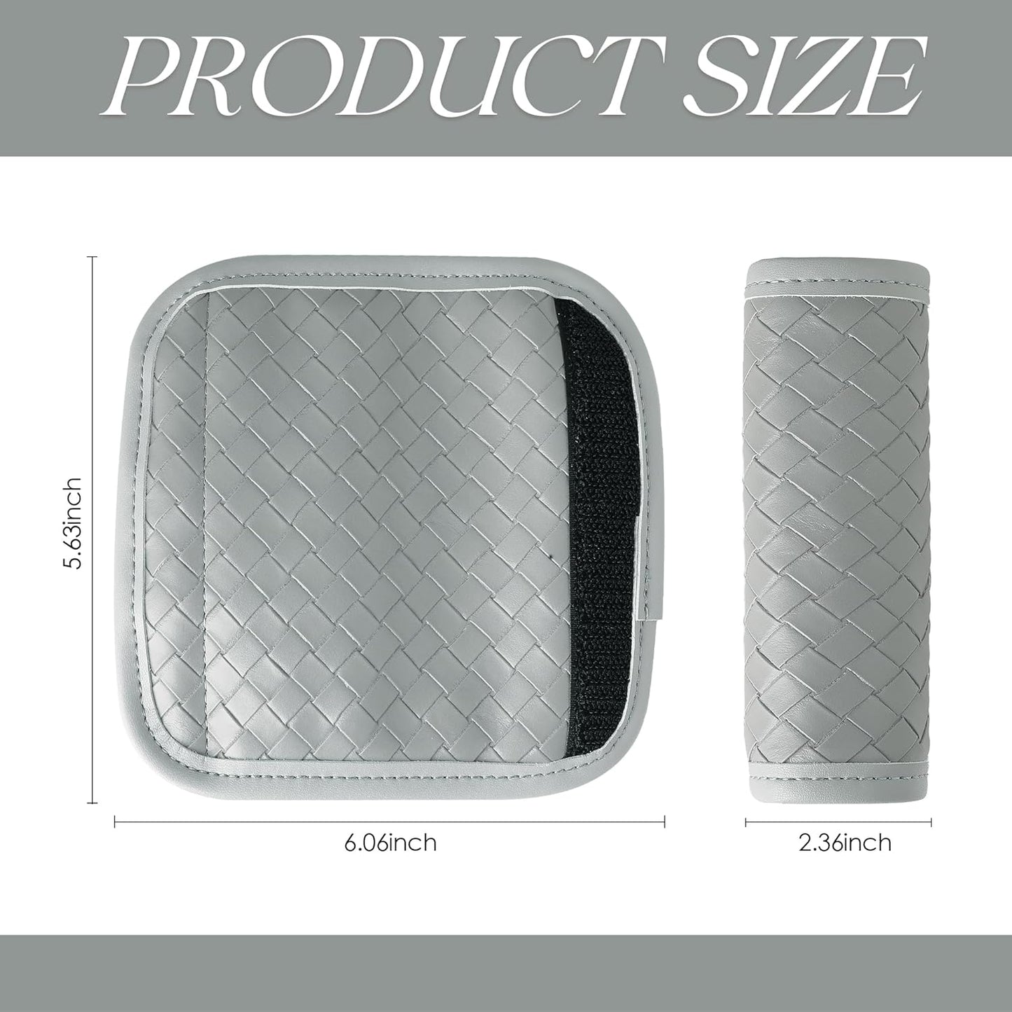 Luggage Handle Wraps -Suitcase Handle Wraps Travel Bag Handle Covers Suitcase Identifier Luggage Makers Covers(3Pcs-Grey)