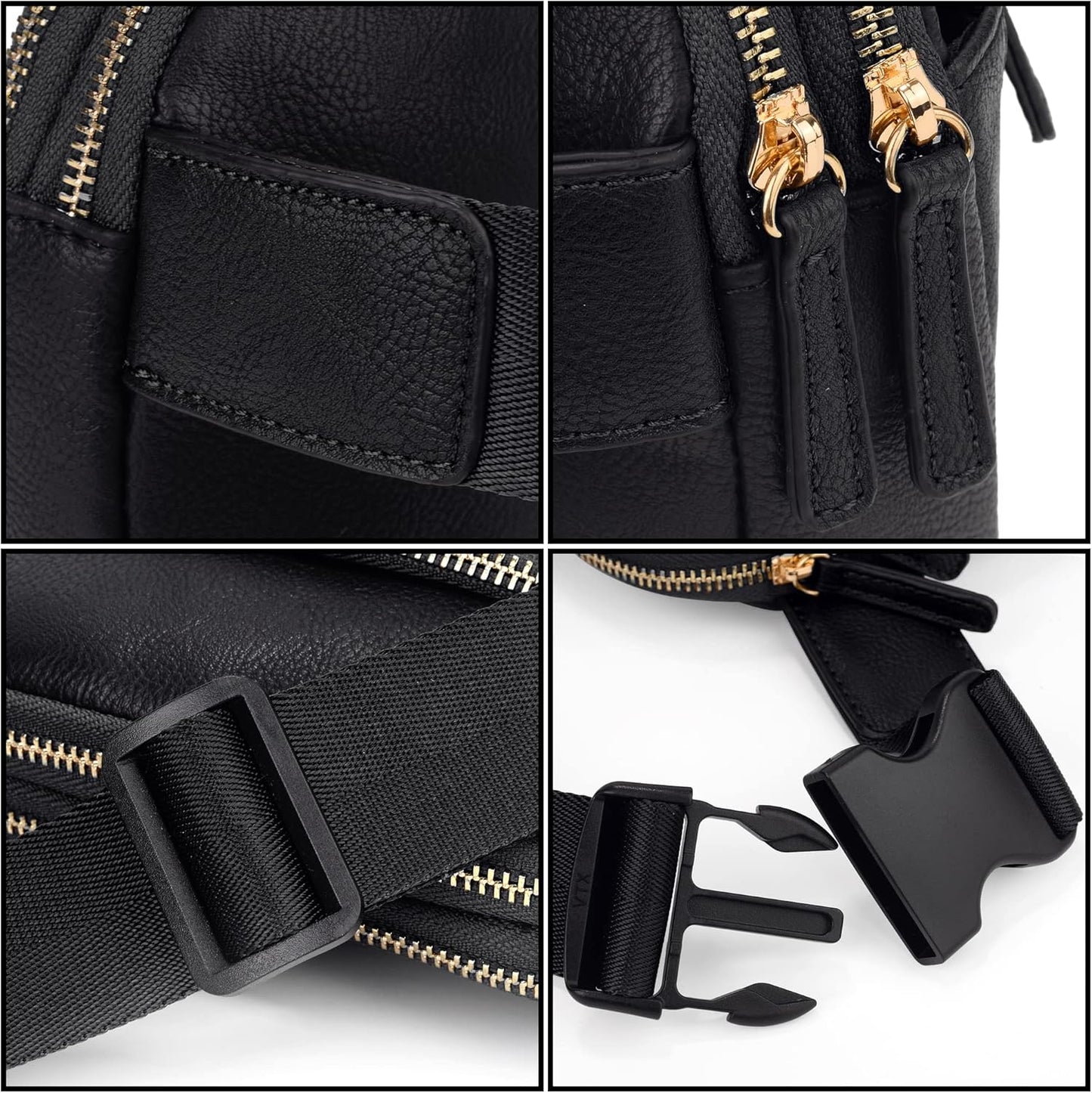 UTO Fanny Pack for Women Crossbody Trendy Fashion Belt Purse Chest Waist Hip Bumbag for Outdoor Shopping Travel Hiking