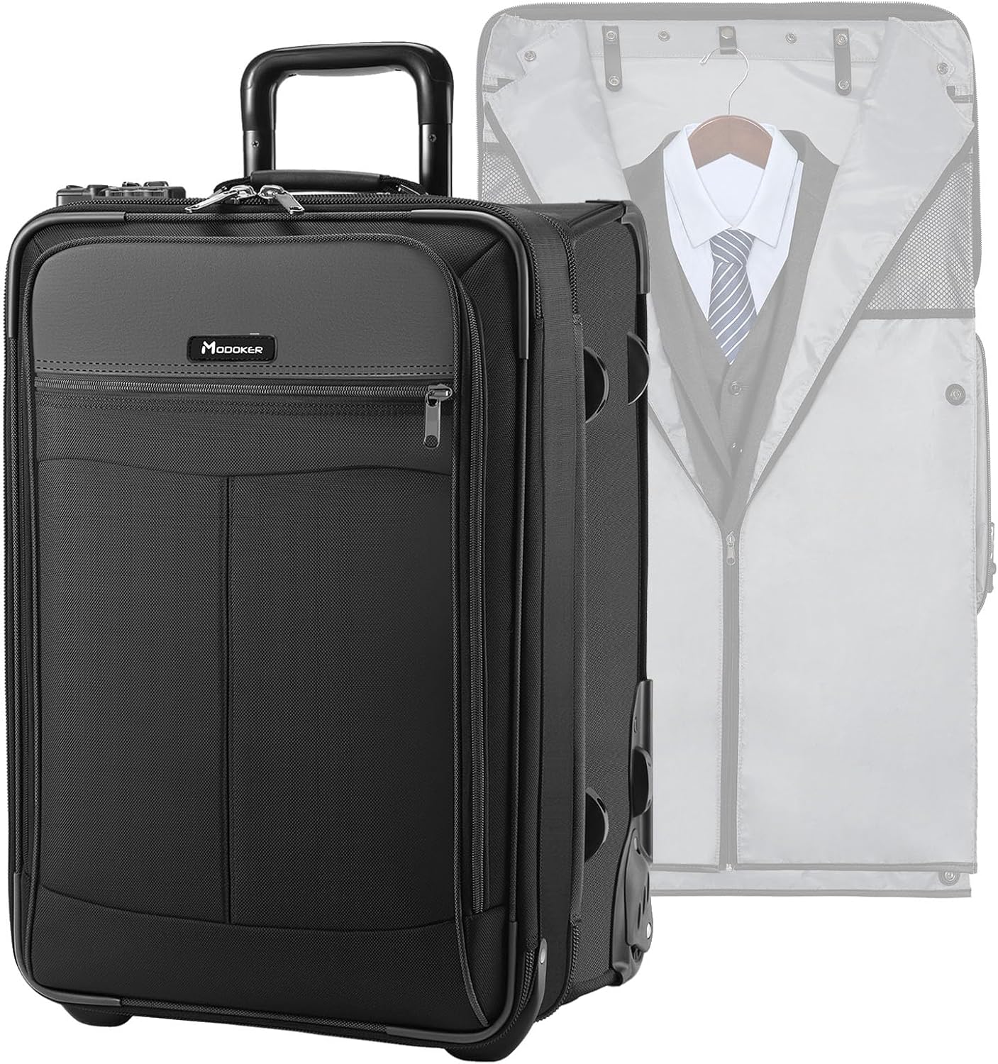 Modoker Rolling Garment Bag with Wheels, Garment Bags with Built-in TSA Lock, 22 Inch Travel Garment Bag Suitcase