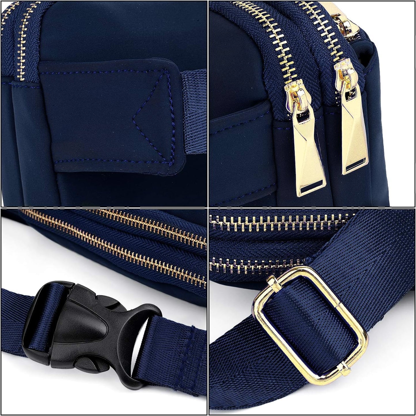 UTO Fanny Pack for Women Crossbody Trendy Fashion Belt Purse Chest Waist Hip Bumbag for Outdoor Shopping Travel Hiking