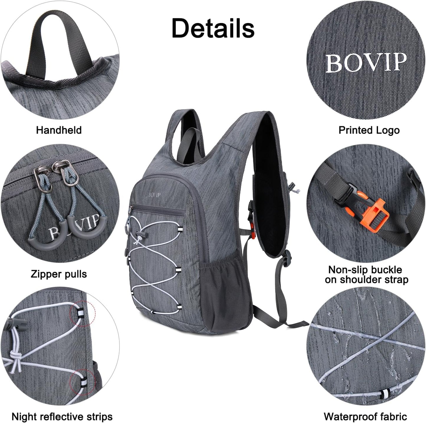 BOVIP 20L Hiking Backpack Lightweight Packable Hiking Daypack Small Travel Outdoor Foldable