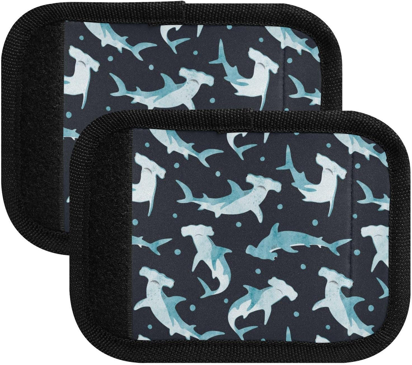 Hammerhead Shark 2 Pack Luggage Handle Wrap for Suitcase Luggage Identifier Travel Tags Handle Protection Sleeve Cover