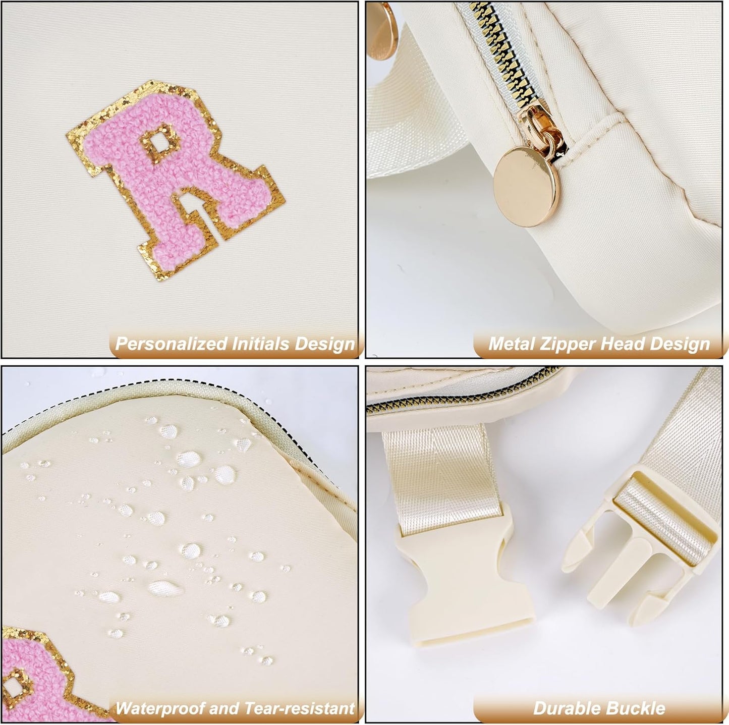 Personalized Anniversary Wife's Birthday Gifts,Mothers Day Gifts for Women Wife,Wife Gifts from Husband,Cool Birthday Gifts for Wife,Belt Bag Waist Packs for Women Girls | Cream,R