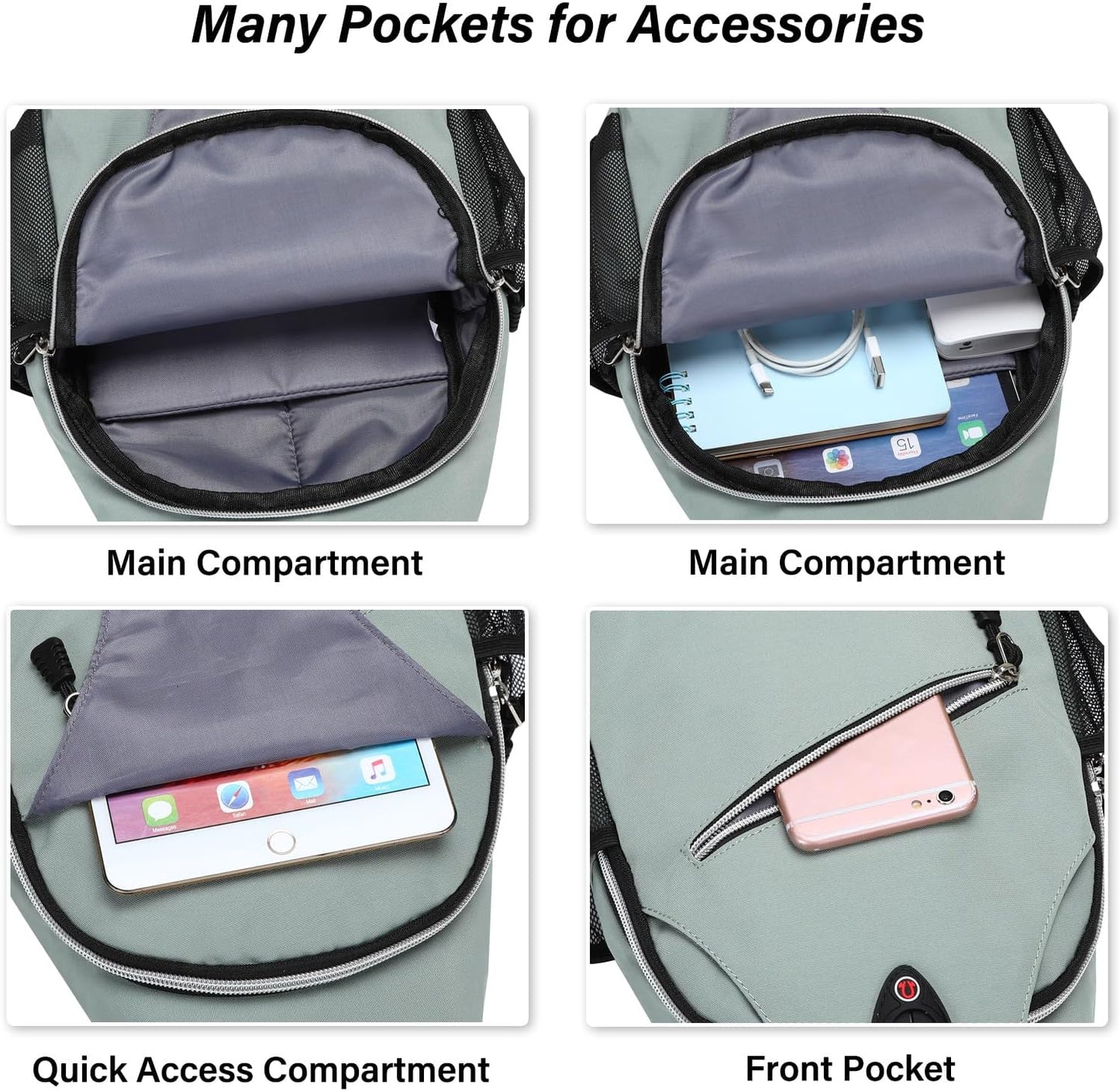 MOSISO Sling Backpack, Multipurpose Crossbody Shoulder Bag Travel Hiking Daypack