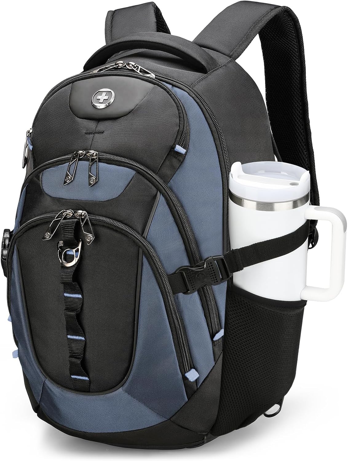 Swissdigital Design Laptop Backpack with USB Charging Port, Travel Backpack Fits 15.6 inches