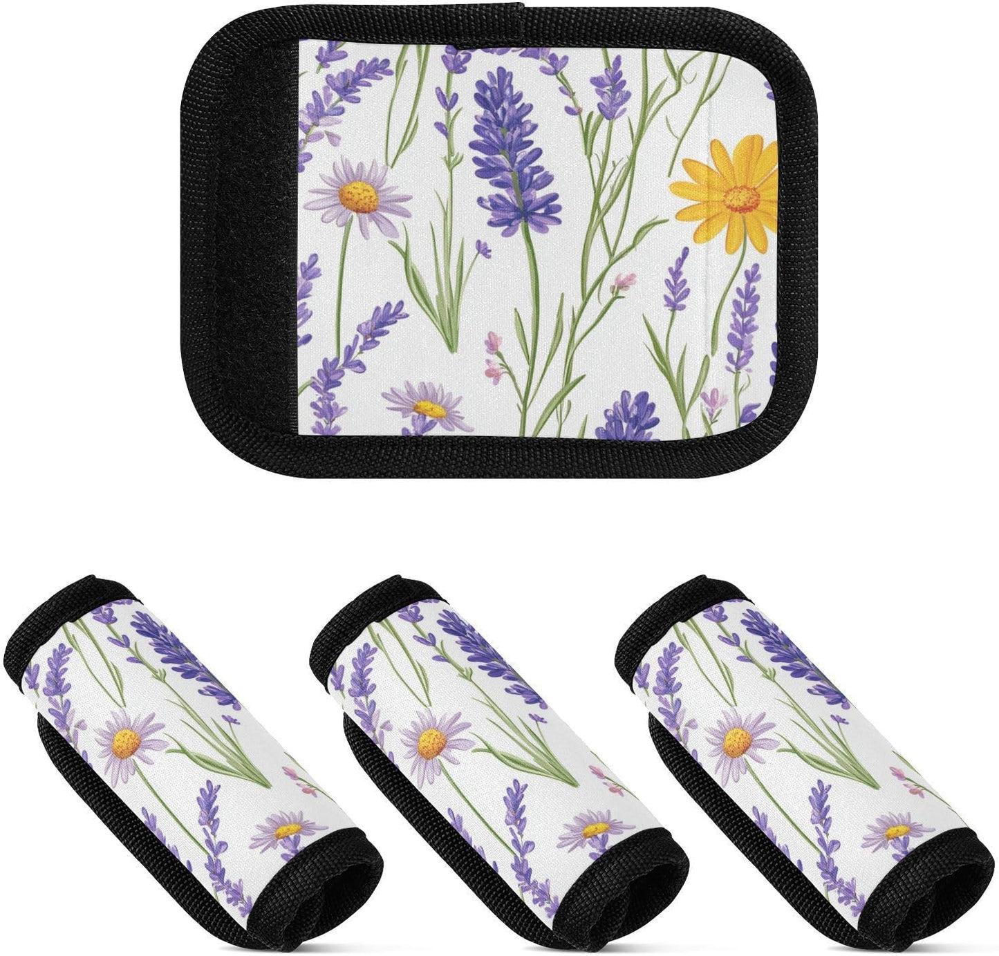Cornflower and Lavender 2 Pack Luggage Handle Wraps Covers for Suitcase Identifiers Bag Tags Travel Accessories