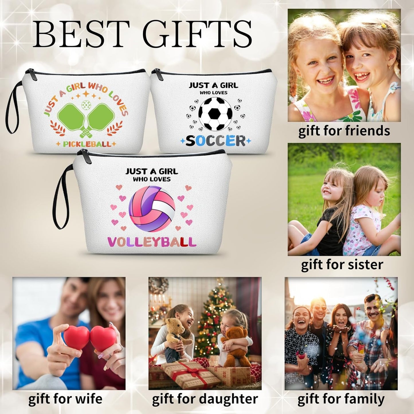 Volleyball Gifts for Teen Girls,Volleyball Gifts for Team,Volleyball Makeup Bag,Volleyball Stuff,Small Cosmetic Bag,Birthday Gifts for Friends Female,Volleyball Gifts