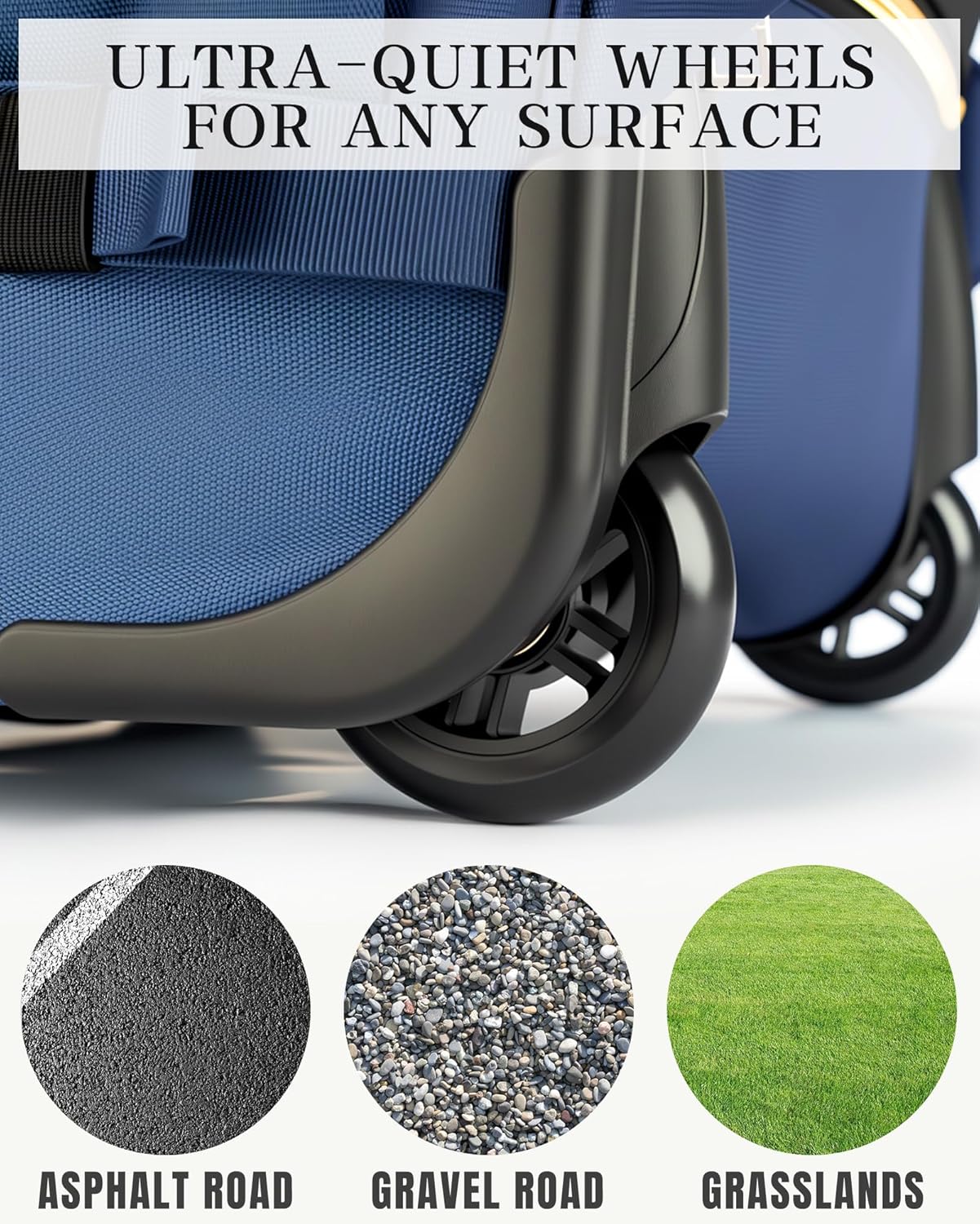 Carry On Backpack with Wheels for Adults, Airline Approved Rolling Backpack for Women, Foldable Bottom Travel Laptop Backpack (Deep Blue)