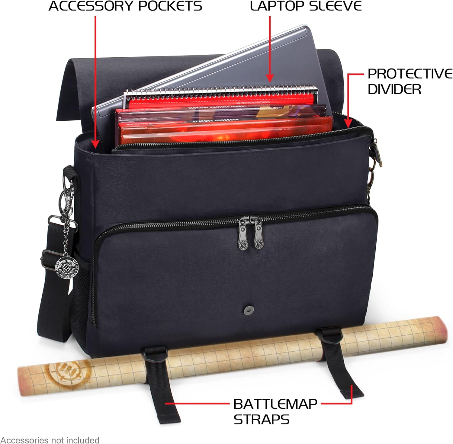 ENHANCE Collector's Edition RPG Player's Essentials DnD Bag - Dragon Hide Exterior Messenger Bag