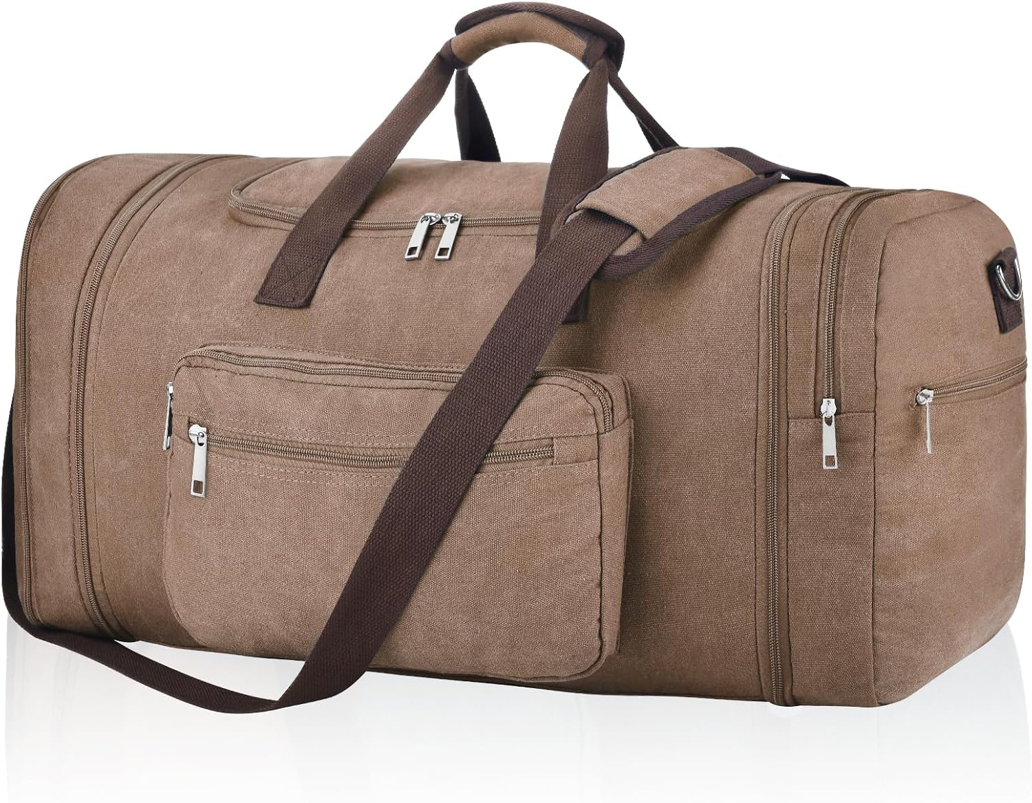 Felipe Varela 60L Duffle Bag for Men, Large Expandable Canvas Duffel Bag for Travel, Mens Carry On