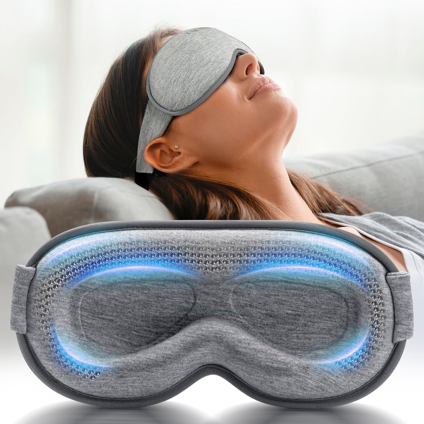 FACEMOON 3D Blackout Weighted Eye Mask for Sleep, Airplane Travel Essential