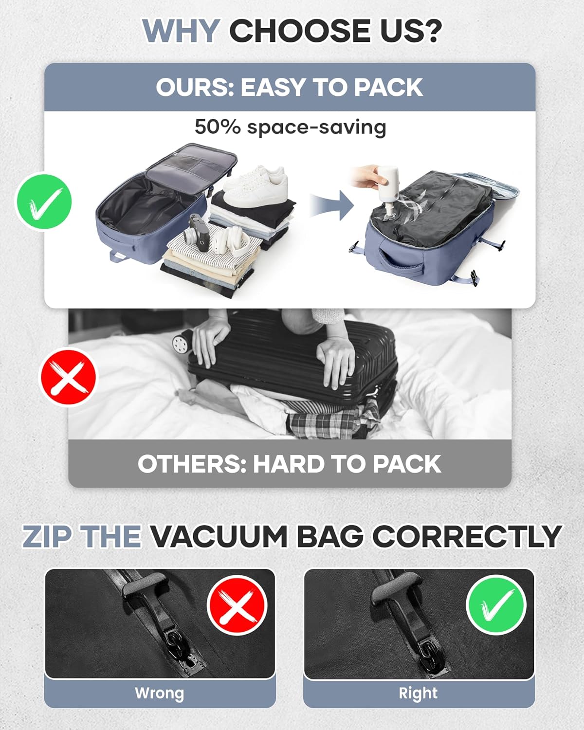 WONHOX Large Travel Backpack Carry on Flight Approved Laptop Work Business Backpack for Women Men Mochila de Viaje