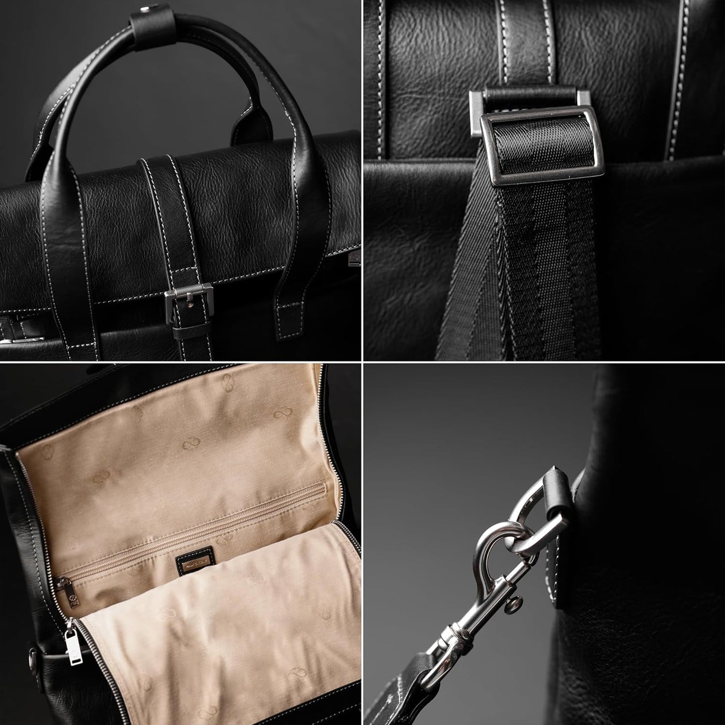Time Resistance Leather Backpack - Business and Casual Backpack - Real Leather Backpack Made in Italy