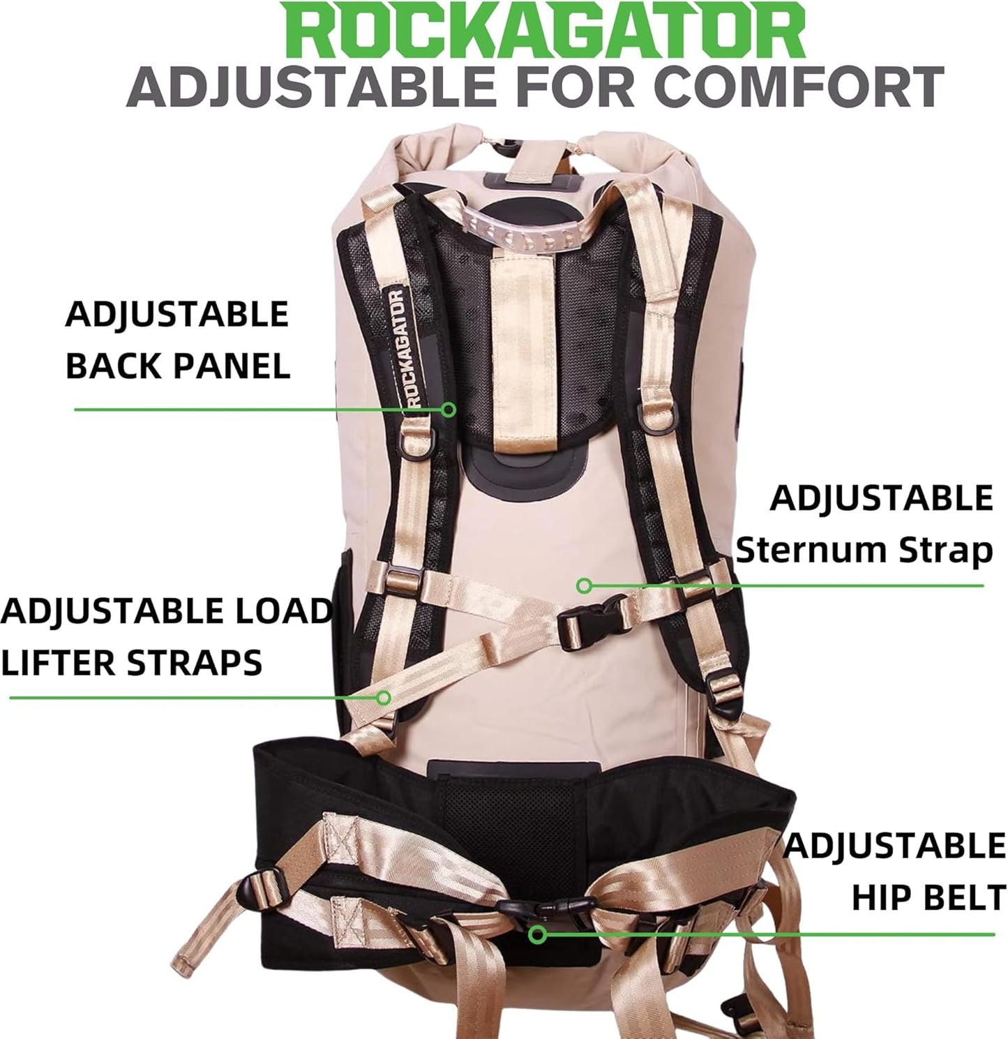 Rockagator Kanarra 90L Waterproof Backpack for Camping, Hiking, Mountaineering, Backpacking
