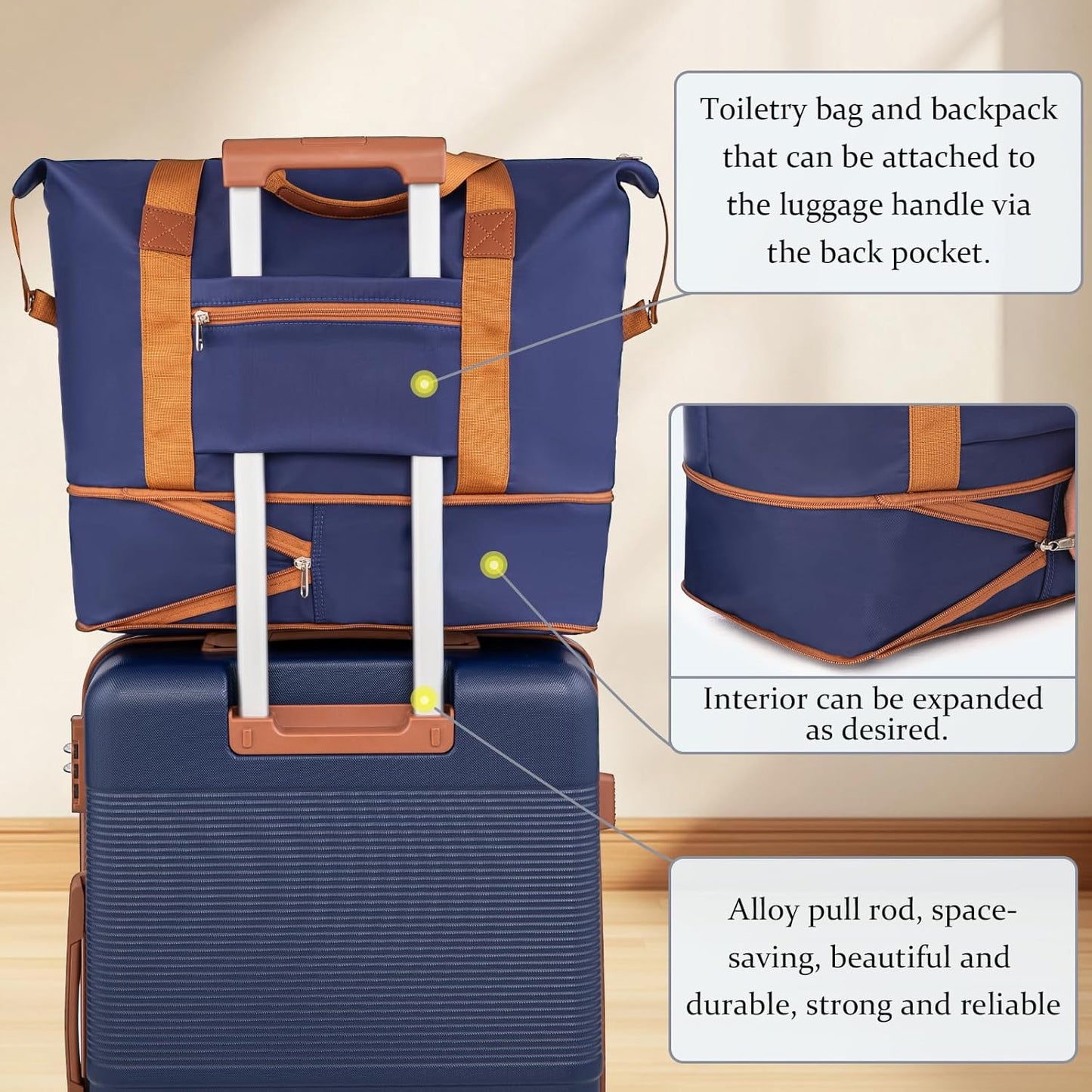 Luggage Sets 5 Piece with Spinner Wheels, Lightweight Hardshell Suitcases Set with Lock for Men and Women, Carry on Luggage Travel Set with Durable ABS Hard Case