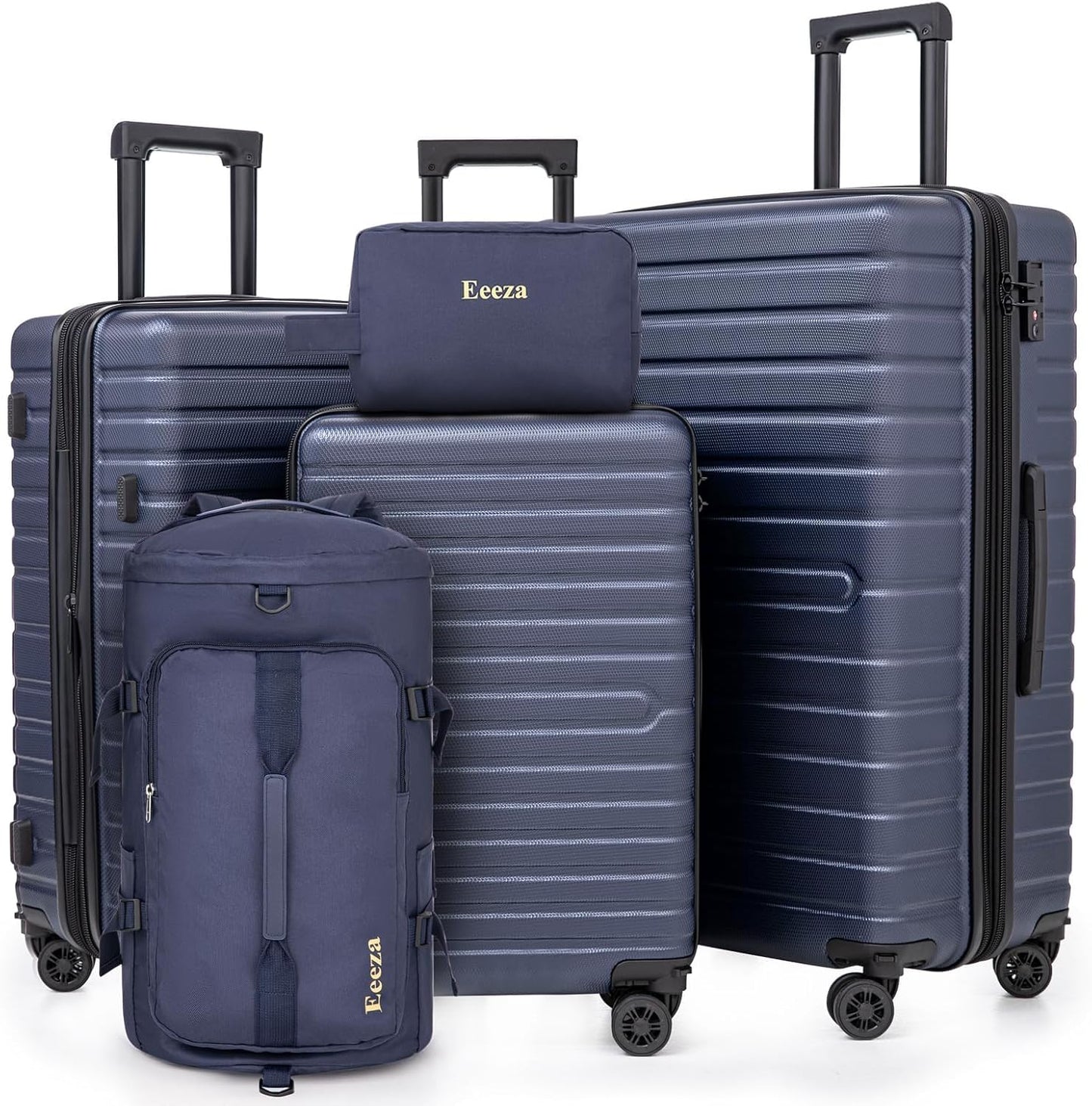 Expandable Luggage Sets 21"/25"/30" 5 Piece Luggage Set,Suitcase Sets with ABS Hard Shell Lightweight TSA Lock and Detachable Double Spinner Wheels(PorscheBlue,BP/TB)