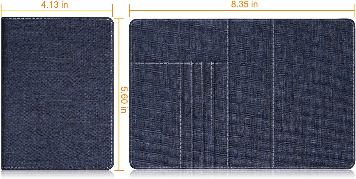 FINTIE Passport Holder, Slim Travel Wallet RFID Blocking Card Case Cover Passport Cover Protector Essentials with Credit Card Slots for Women/Men