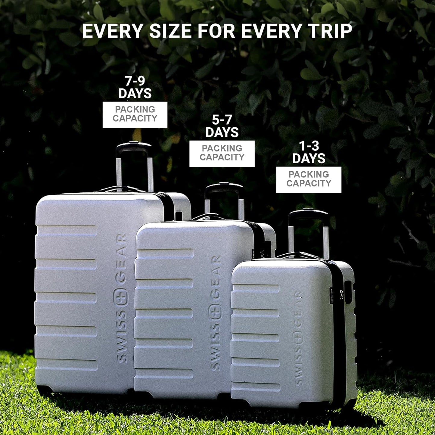 SwissGear 7366 Hardside Expandable Luggage with Spinner Wheels, Evening Haze, Carry-On 19-Inch