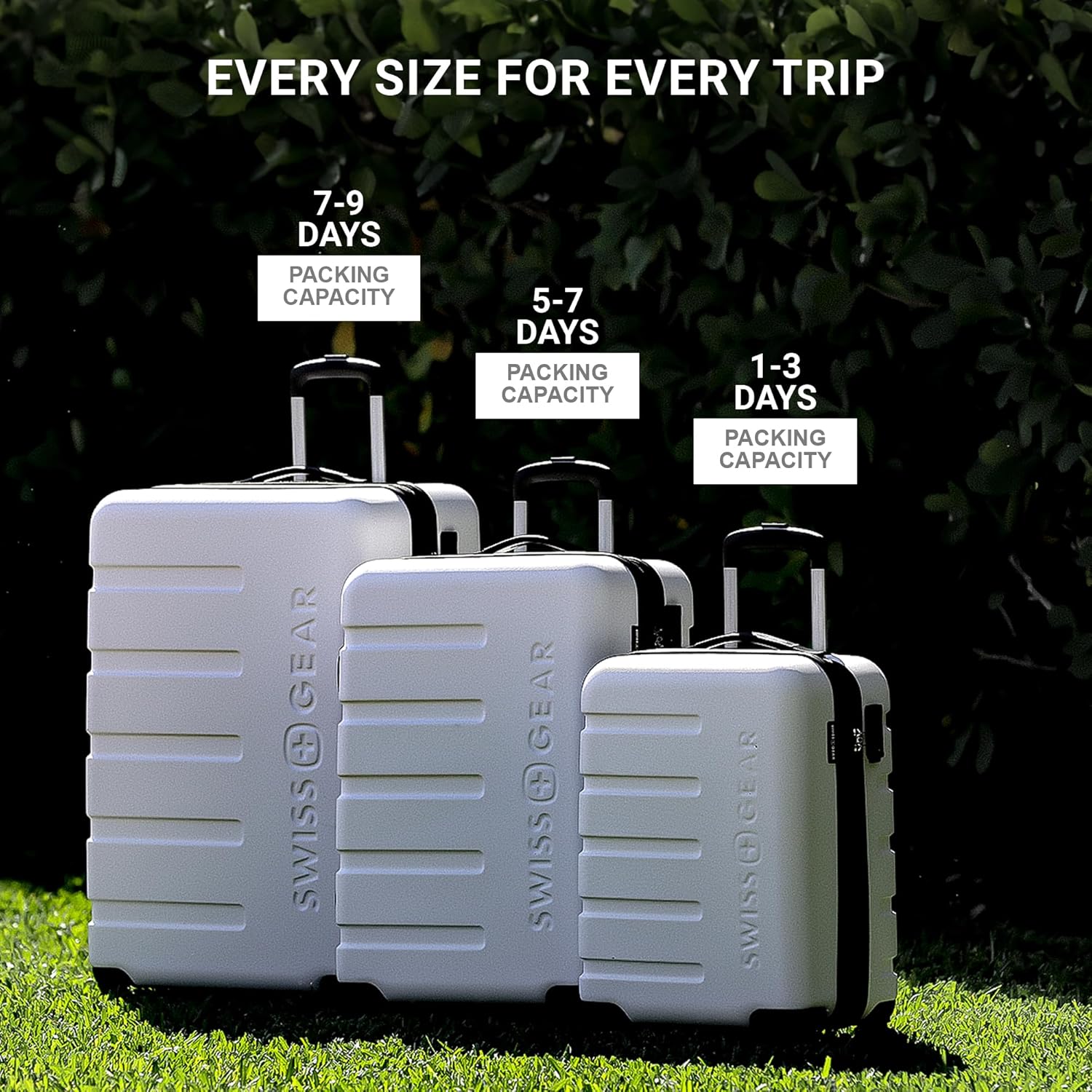 SwissGear 7366 Hardside Expandable Luggage with Spinner Wheels, Evening Haze, Checked-Large 27-Inch
