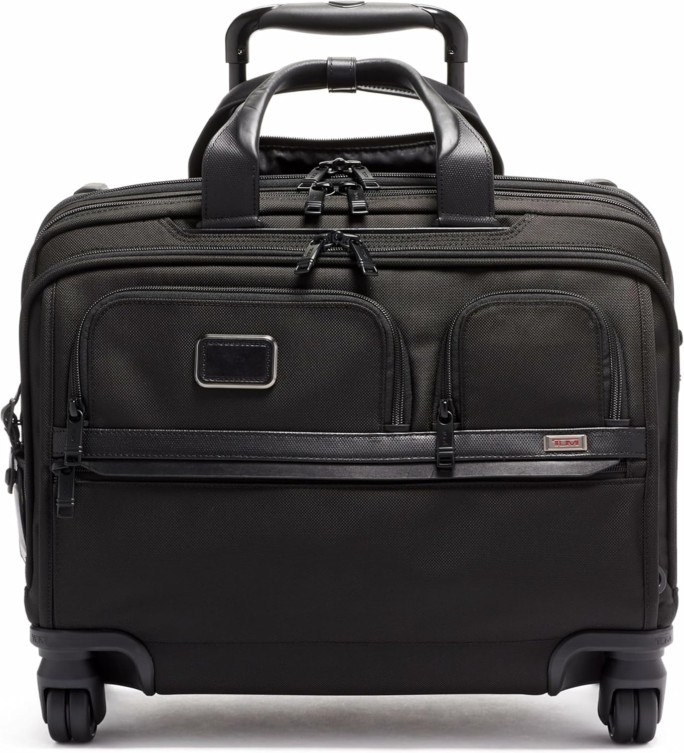 TUMI - Alpha Deluxe 4 Wheeled Laptop Case Brief - Laptop Bag with Wheels - Travel Briefcase with