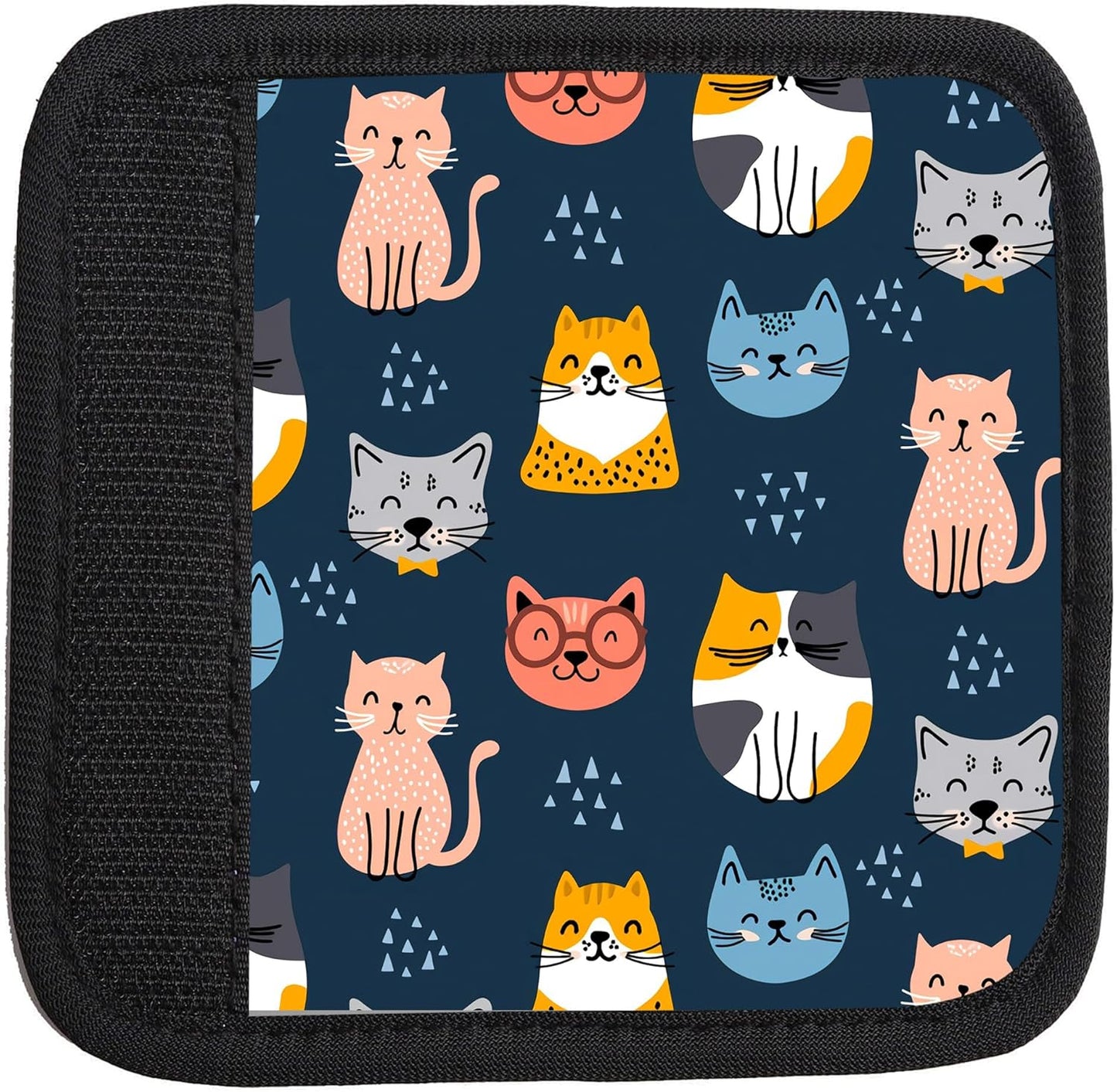 2 Pack Luggage Handle Wrap Travel Tags - Set of Luggage Tags for Suitcases, Identifiers, Marker, and Handle Covers - Cruise Accessories and Travel Gifts（Cute Colorful Cat
