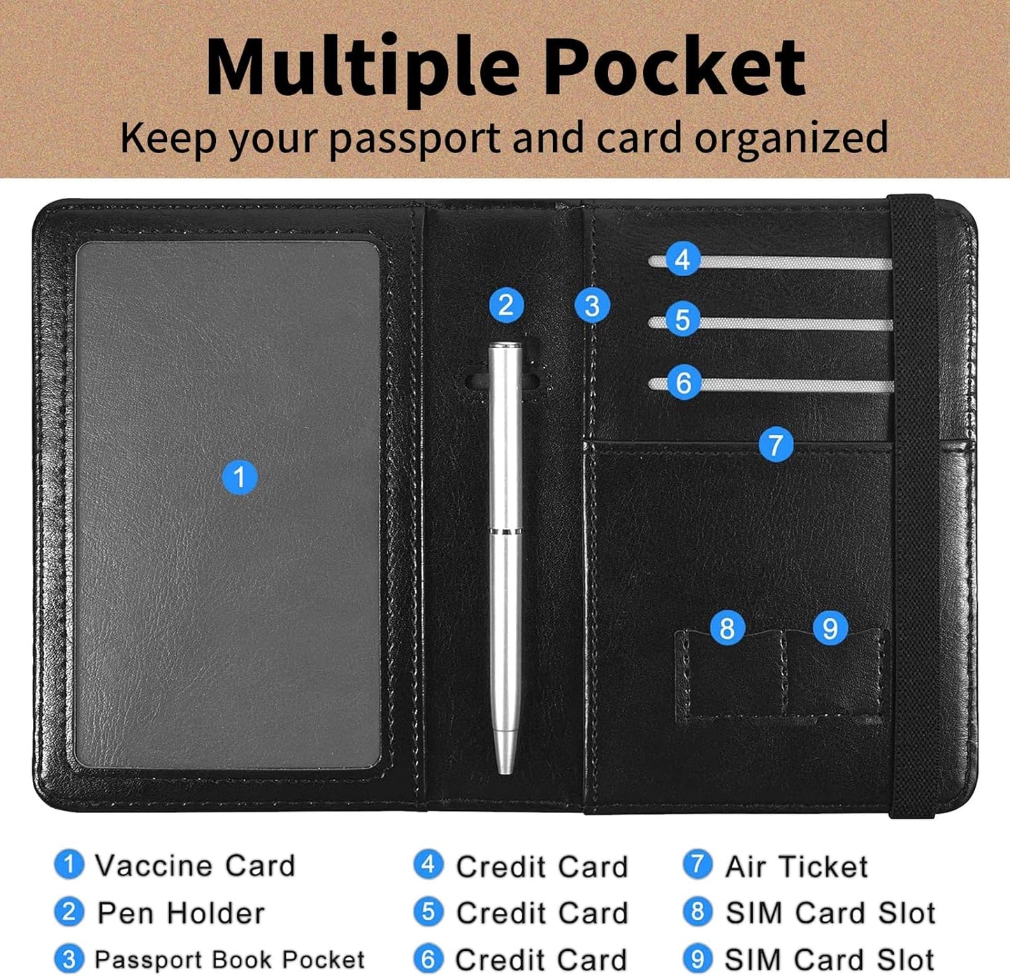 Passport and Vaccine Card Holder Cover Combo,Travel Passport Holder Wallet with RFID Blocking, Leather Vaccine Card Slot Passport Cover Case for Women & Men,Cute Turtle with Flowers