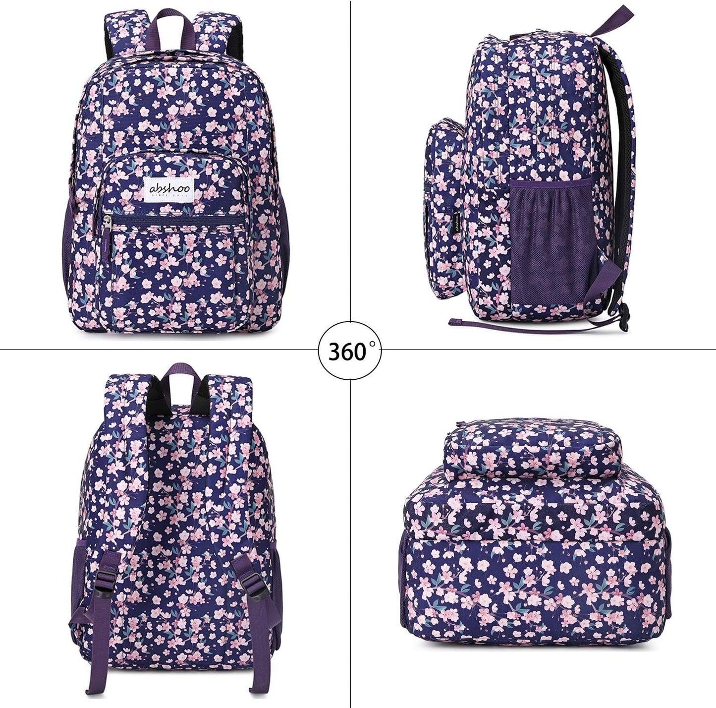 abshoo Classical Basic Travel Backpack For School Water Resistant Bookbag