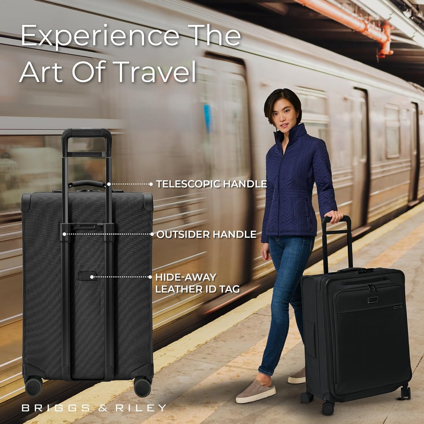 Briggs & Riley 26" Medium Expandable Spinner - Checked Luggage for Travel, Suitcases with Wheels