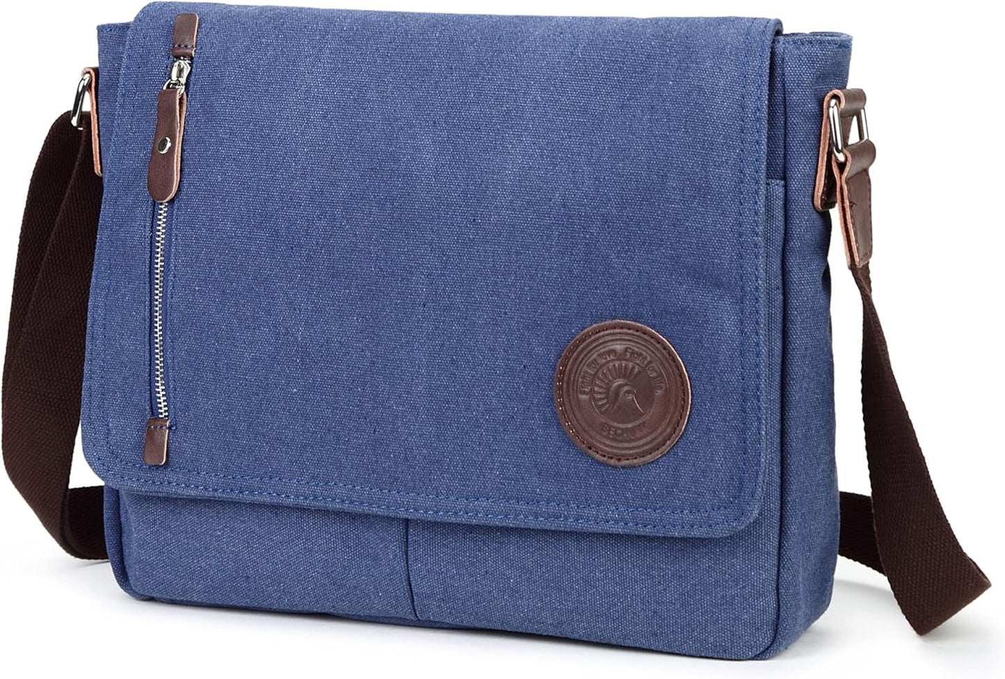 Sechunk Canvas Small Messenger Bag Vintage Shoulder bag Everyday Purse Crossbody bag for men women