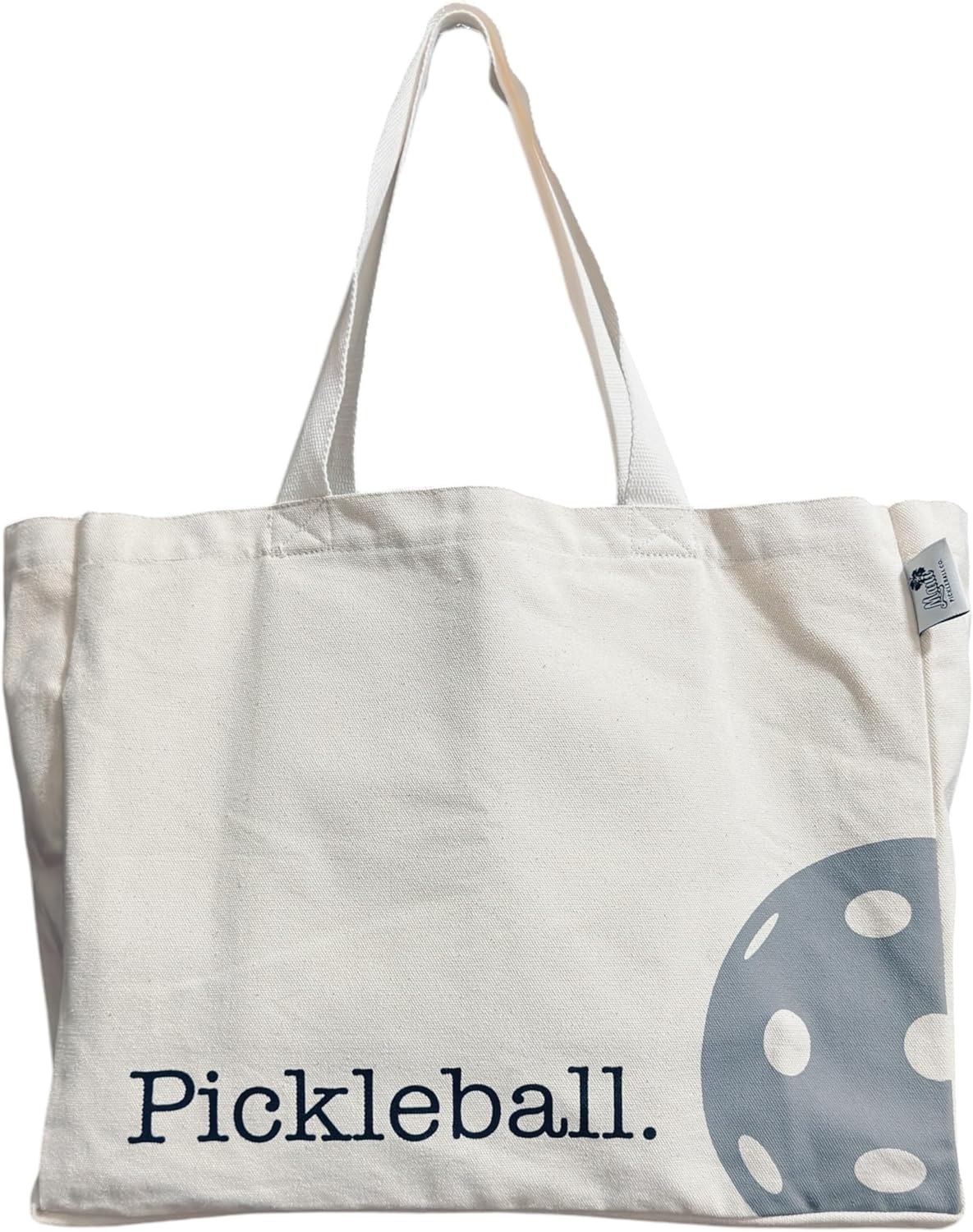 Large Canvas Pickleball Tote - Sustainable, Funny & Cute Grocery Bag