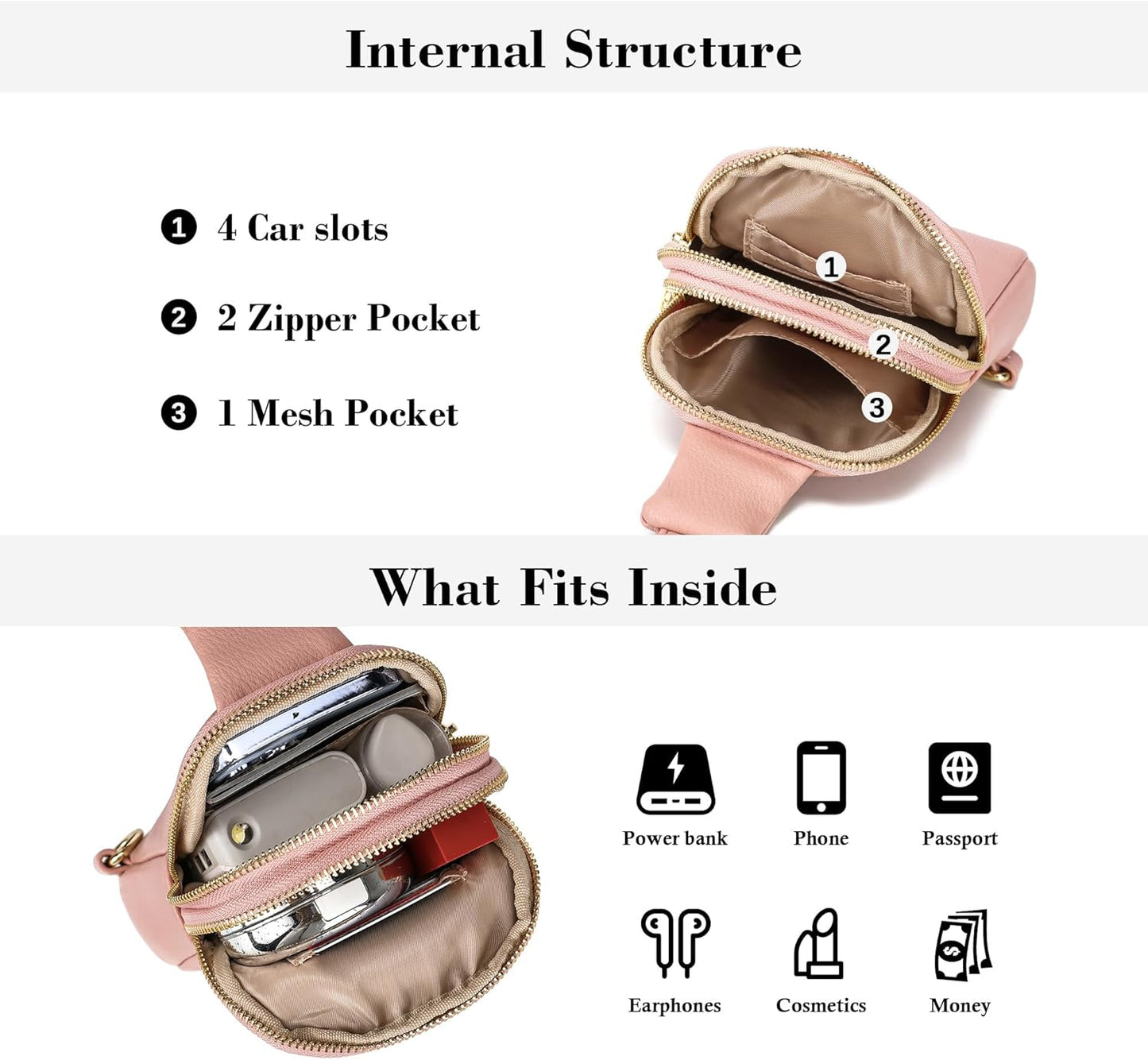 INICAT Travel Small Sling Bag Faux Leather Crossbody Bags Women Cross Body Bag Purses for Woman