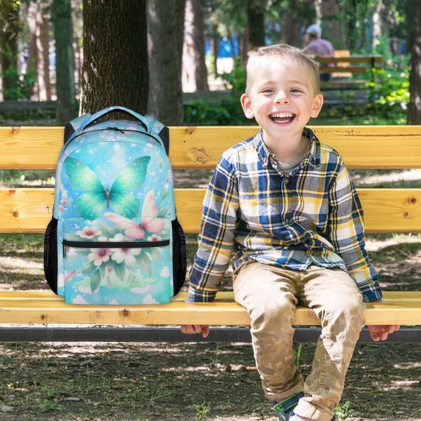Backpack for Girls - Butterfly Backpack for Kids - Toddlers School Bag with Butterfly Print - 17