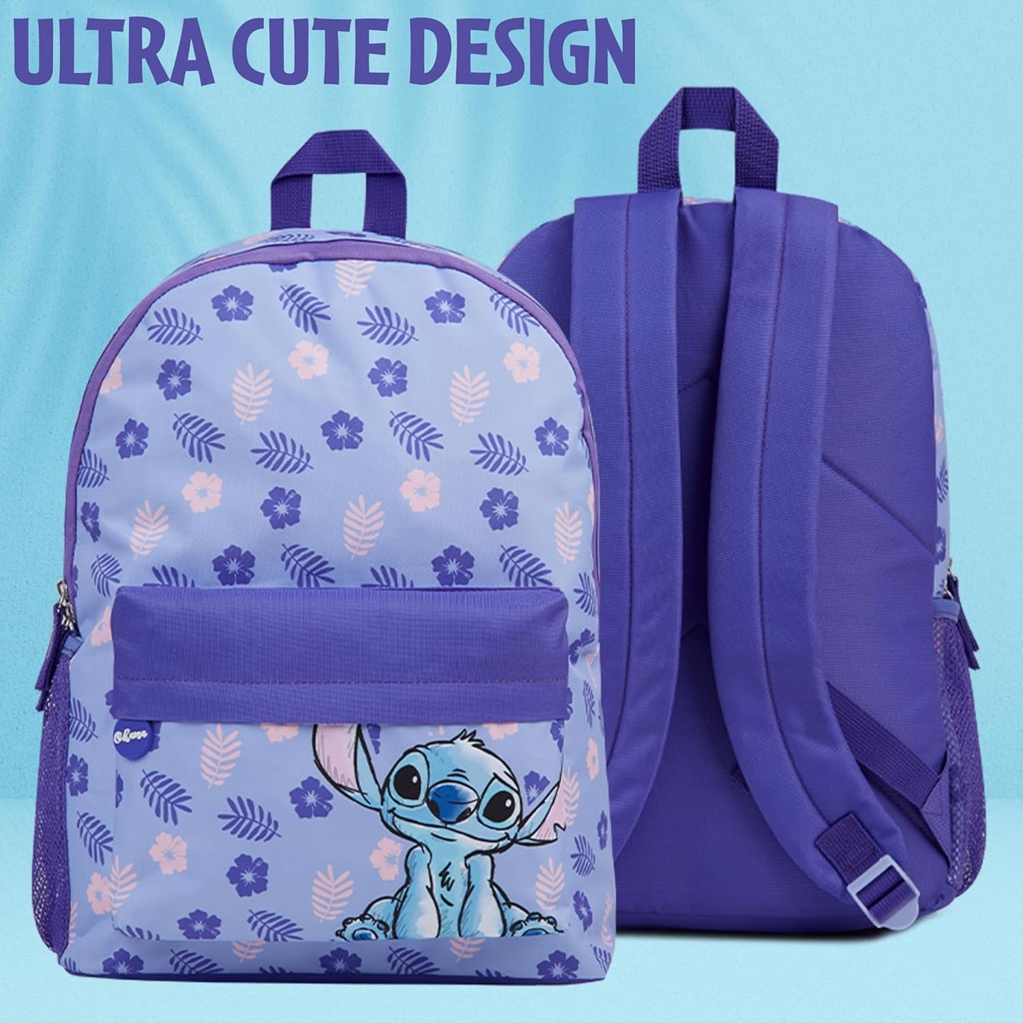 Disney Stitch Backpack for Girls Teens School Bag Kids Book Bag School Supplies Gifts (Purple)