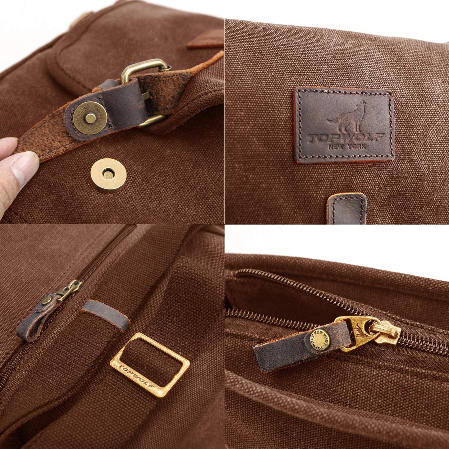 Canvas Messenger Bag Small Crossbody Bag Casual Travel Working Tools Bag Shoulder Bag Hold Phone Handset Anti Theft