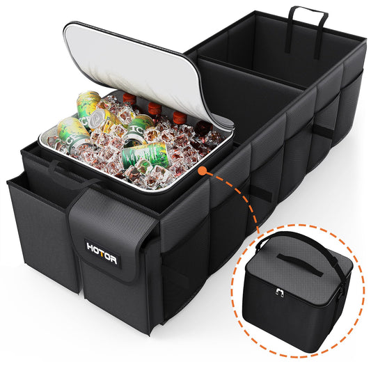 HOTOR Trunk Organizer, Sturdy Foldable with Cooler for Car, Sudan & SUV