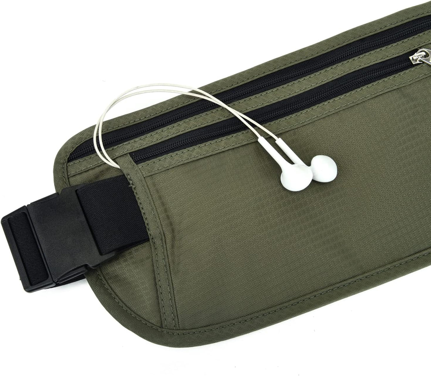 RFID Blocking Money Belt for Men Women, Slim Fanny Pack for Travel，Running,Conceal Waist Wallet for