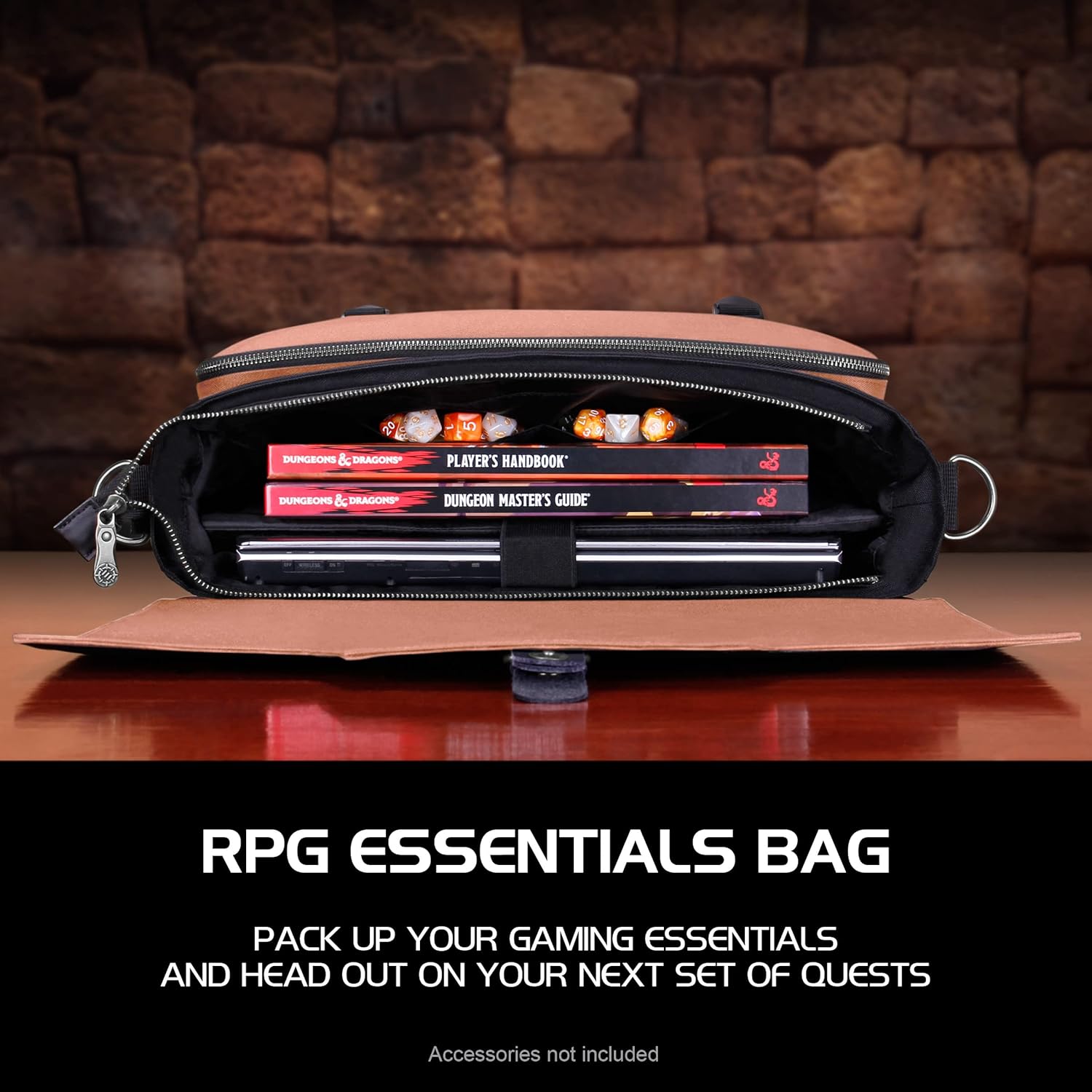 ENHANCE Collector's Edition RPG Player's Essentials DND Bag - Dragon Hide Exterior Messenger Bag