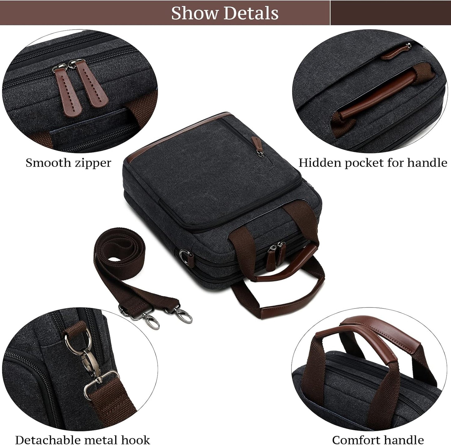 mygreen Small Canvas Crossbody Shoulder Bag Messenger Bag Work Bag