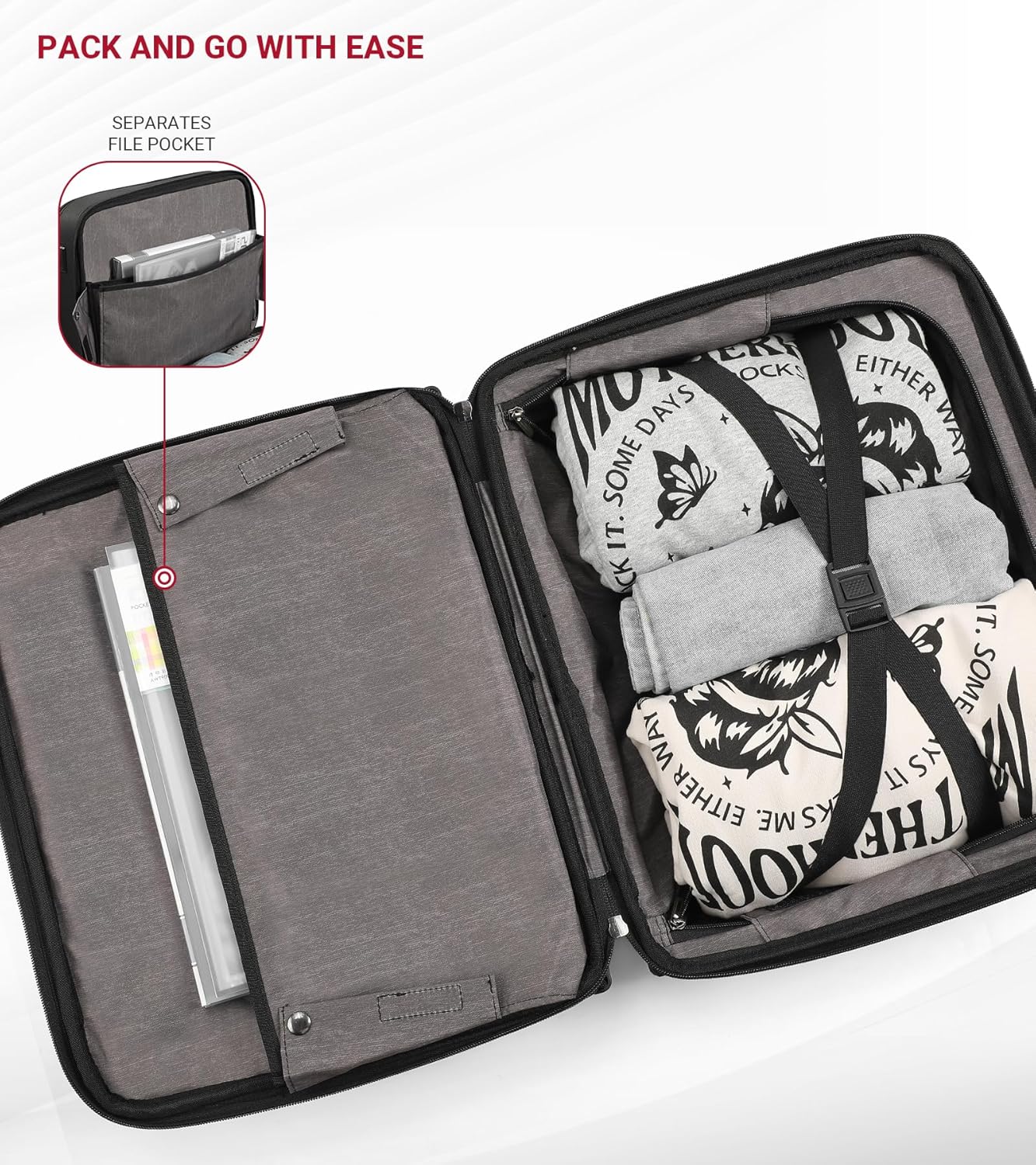 star cloud Rigid Frame Roling Laptop Bag on Wheels, Rolling Briefcase with USB & Type-C Charging Port,Water Resistant Rolling Computer Bag for 17.3 Inch Laptop, Work Travel and Business