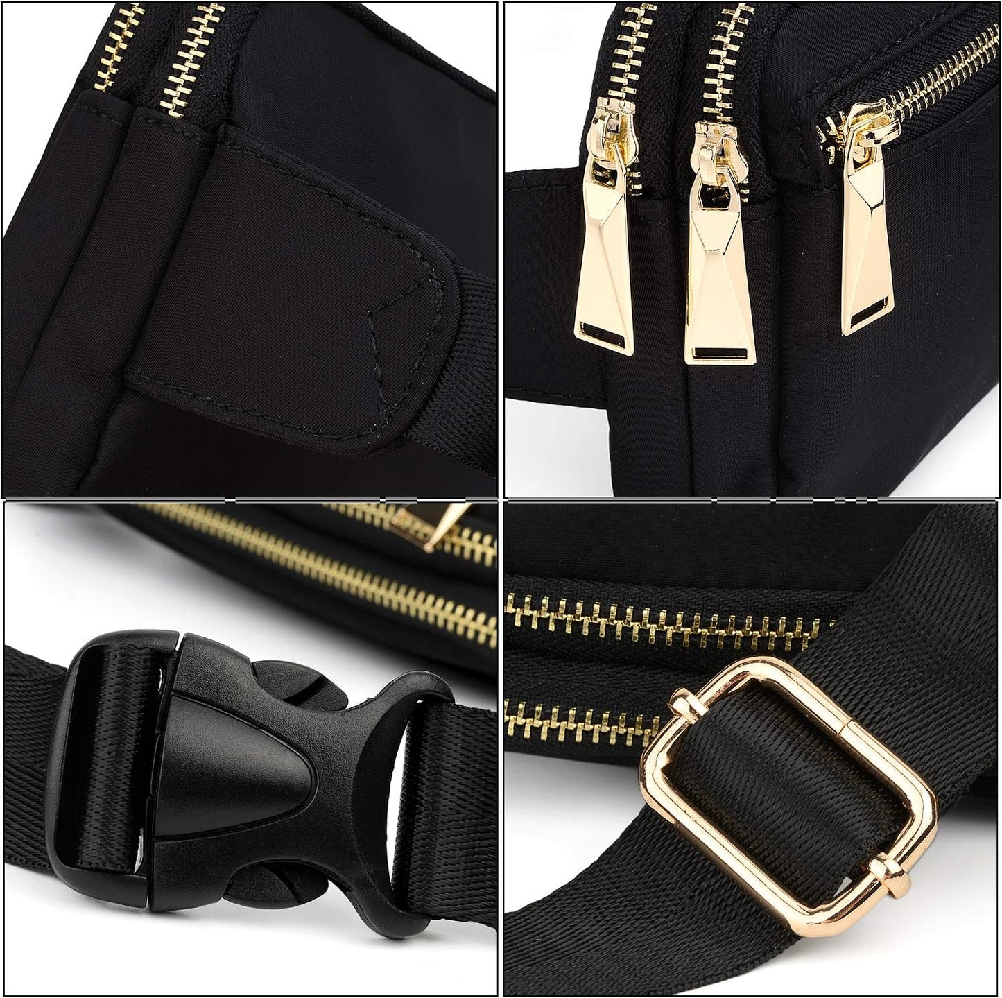 UTO Fanny Pack for Women Crossbody Trendy Fashion Belt Purse Chest Waist Hip Bumbag for Outdoor Shopping Travel Hiking