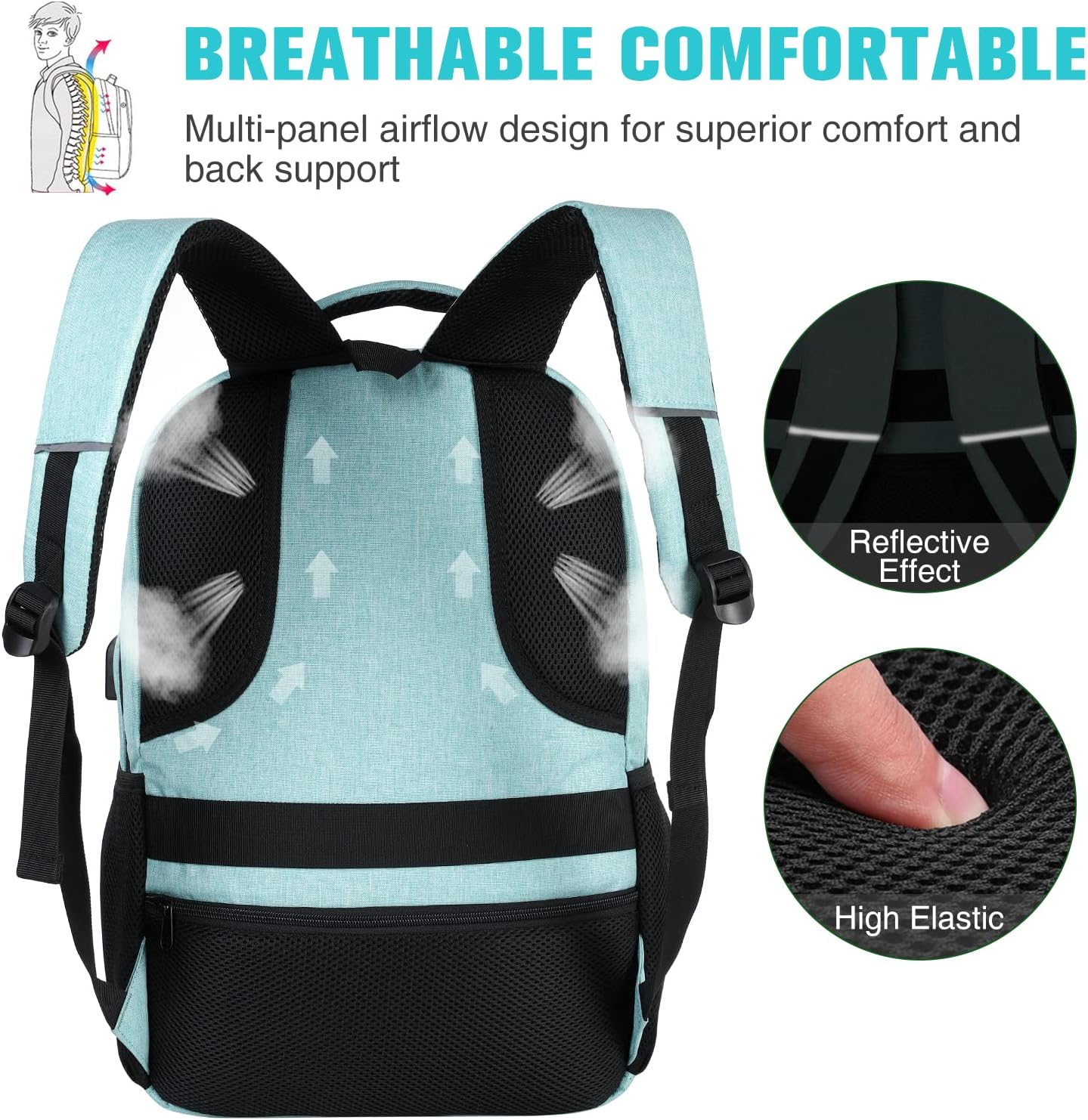 Paude School Backpack,17.3 Inch Laptop Backpack Women Bookbag Rucksack for Teen Girls,School Bags for Teens