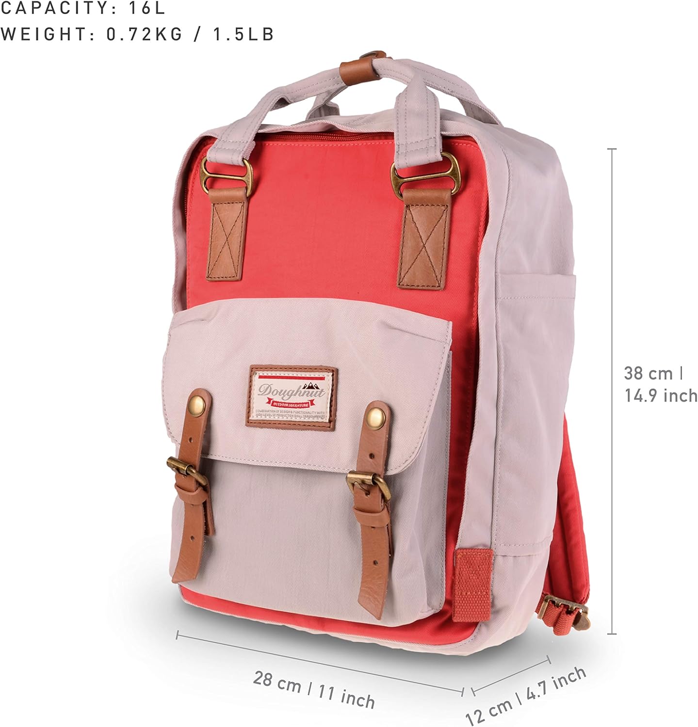 Doughnut Macaroon 16L Travel School Ladies College Girls Lightweight Casual Daypacks Bag Backpack