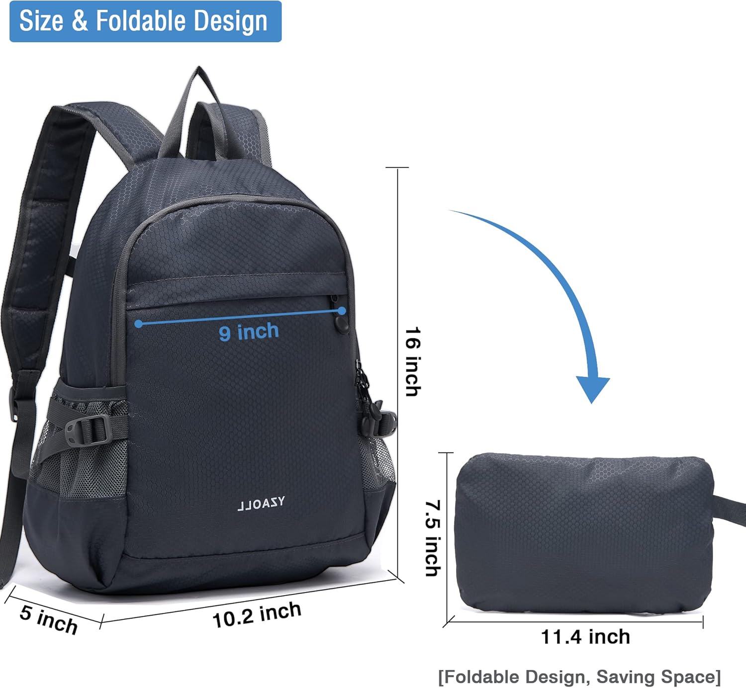 YZAOLL Small Lightweight Packable Hiking Backpack, 20L Hiking Backpack Day Pack for Women Men