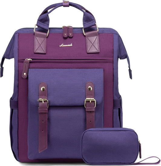 LOVEVOOK Laptop Backpack for Women Work Travel Computer Backpacks Purse, Doctor Nurse Bag Teacher Business Laptop Bag, Fashion College Backpack Casual Daypack, 17inch
