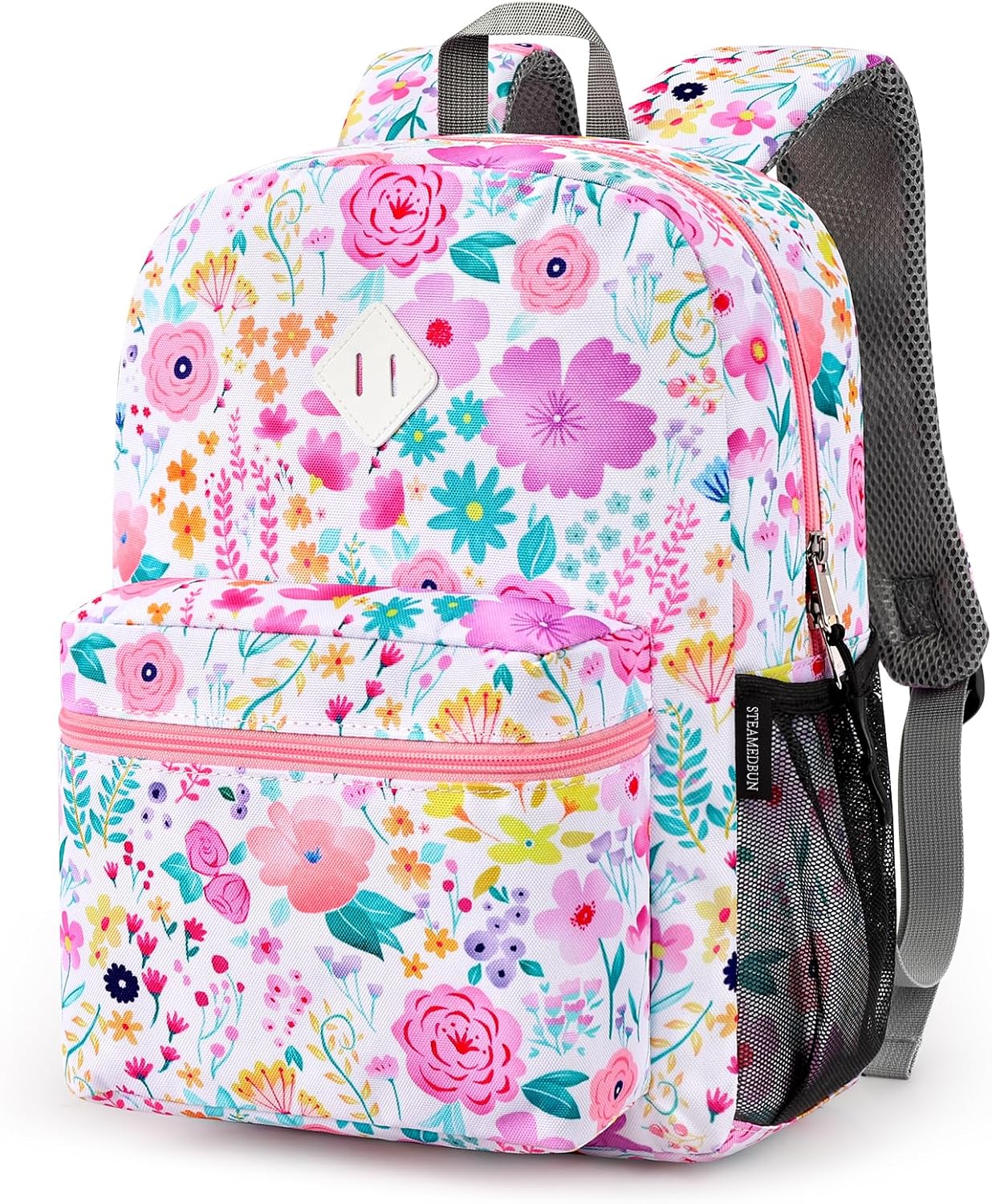 STEAMEDBUN Kids Backpack for Girls, Flower Kindergarten Backpack for Toddler Girls Age 3-8