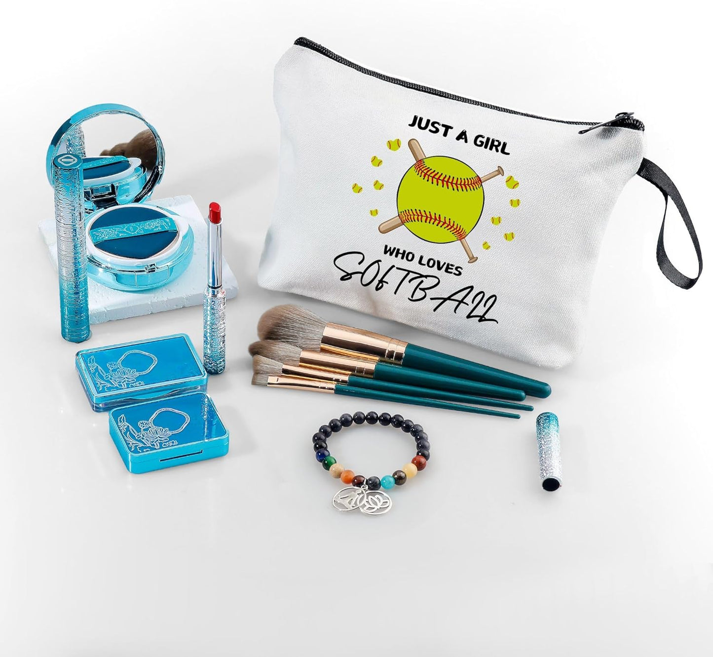Softball Accessories for Girls,Graduation Gifts for Her,Softball Party Favors,Softball Cosmetic Bag,Softball Gift Bags,Birthday Gifts for Women Her Bff Bestie Best Friend Sister